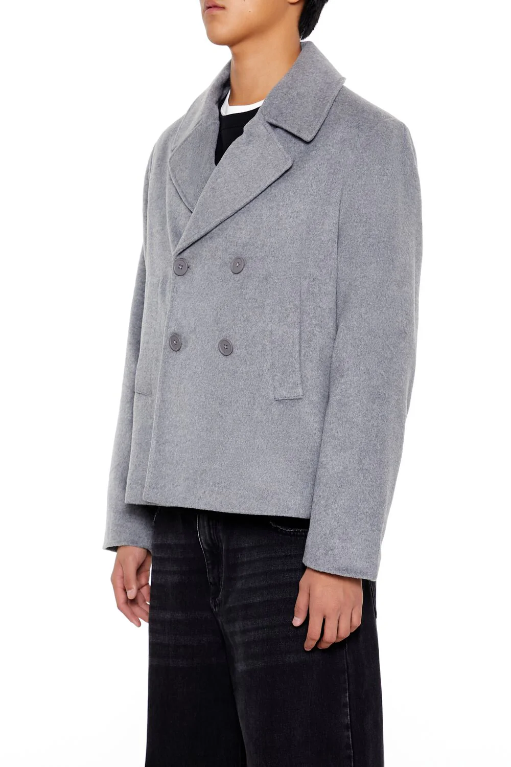 Notched Double-Breasted Coat - Image 3