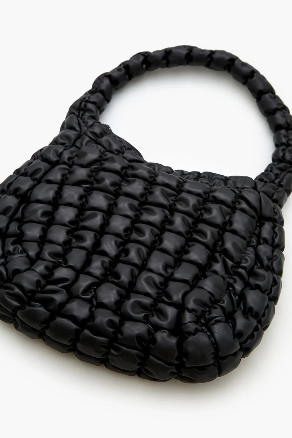 Quilted Faux Leather Tote Bag - Image 3