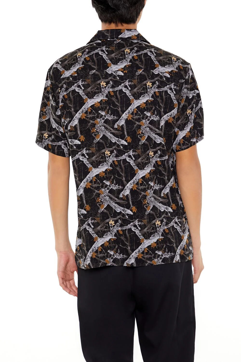 Leaf Print Short-Sleeve Shirt - Image 5