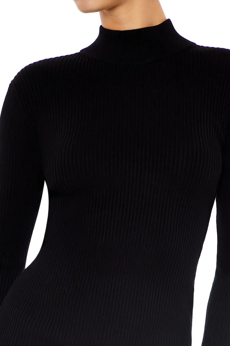 Sweater Bodycon Mini Dress - Image 5
