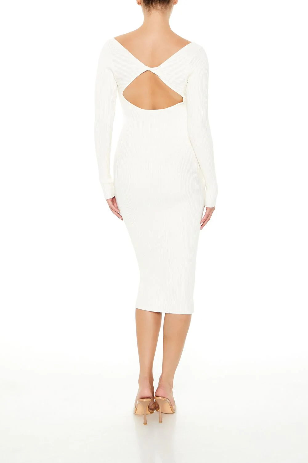 Twist-Back Midi Sweater Dress - Image 9