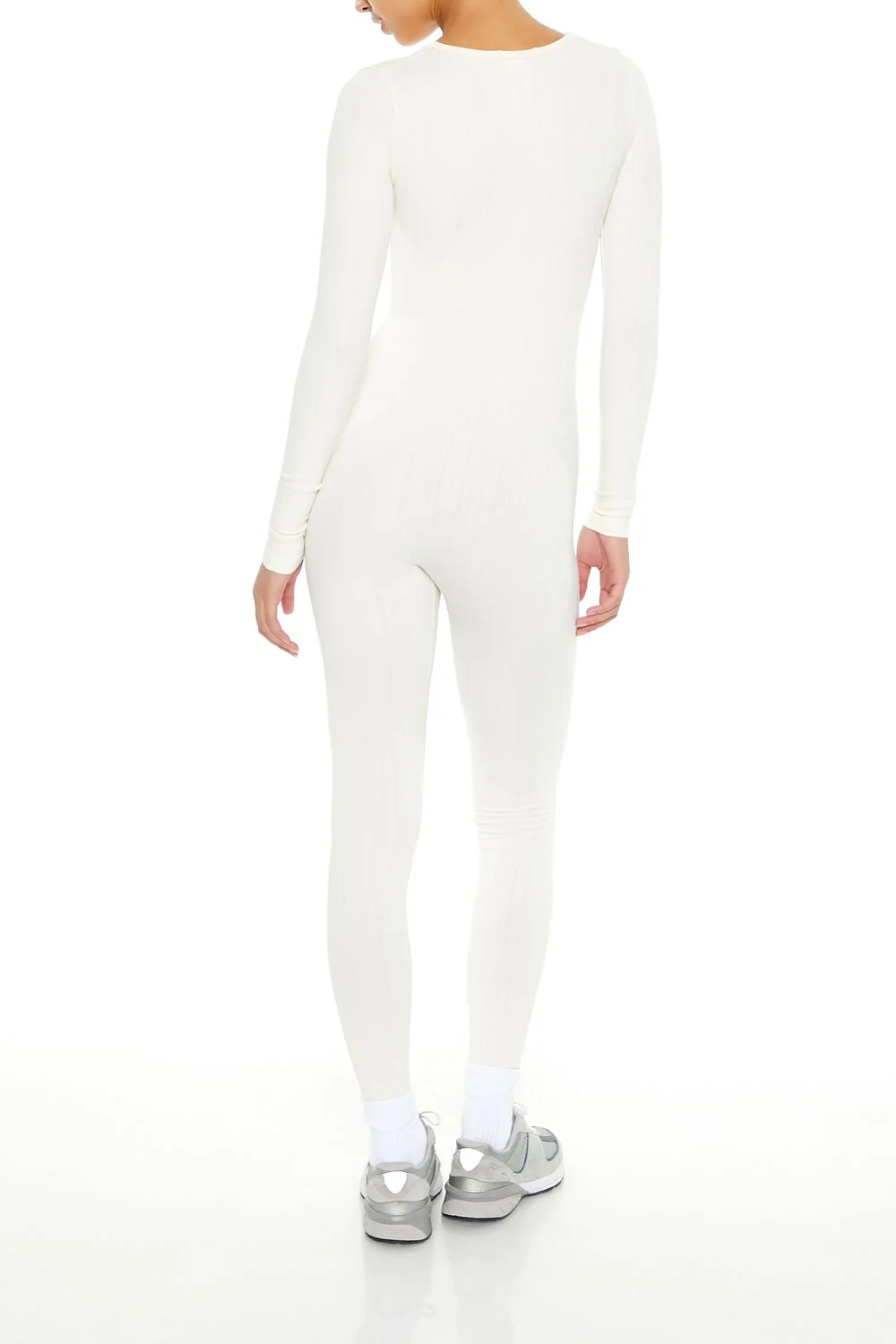 Scoop Ribbed Knit Jumpsuit - Image 4