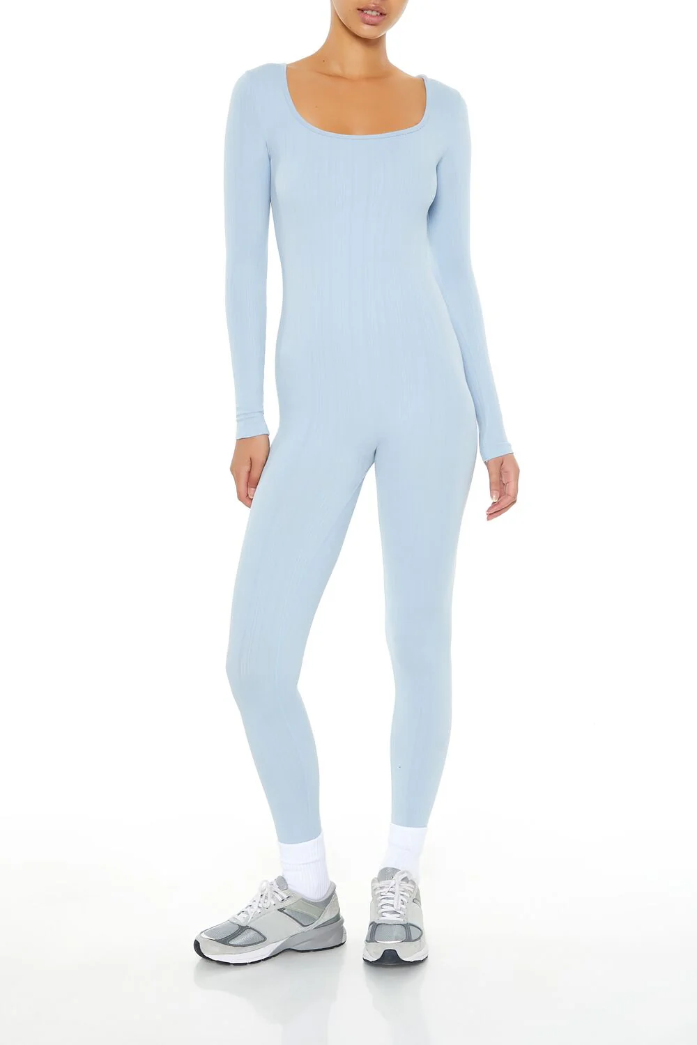 Scoop Ribbed Knit Jumpsuit - Image 6