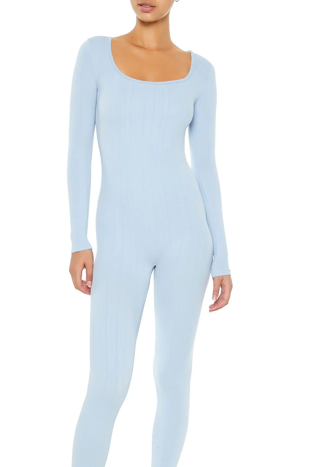 Scoop Ribbed Knit Jumpsuit - Image 7