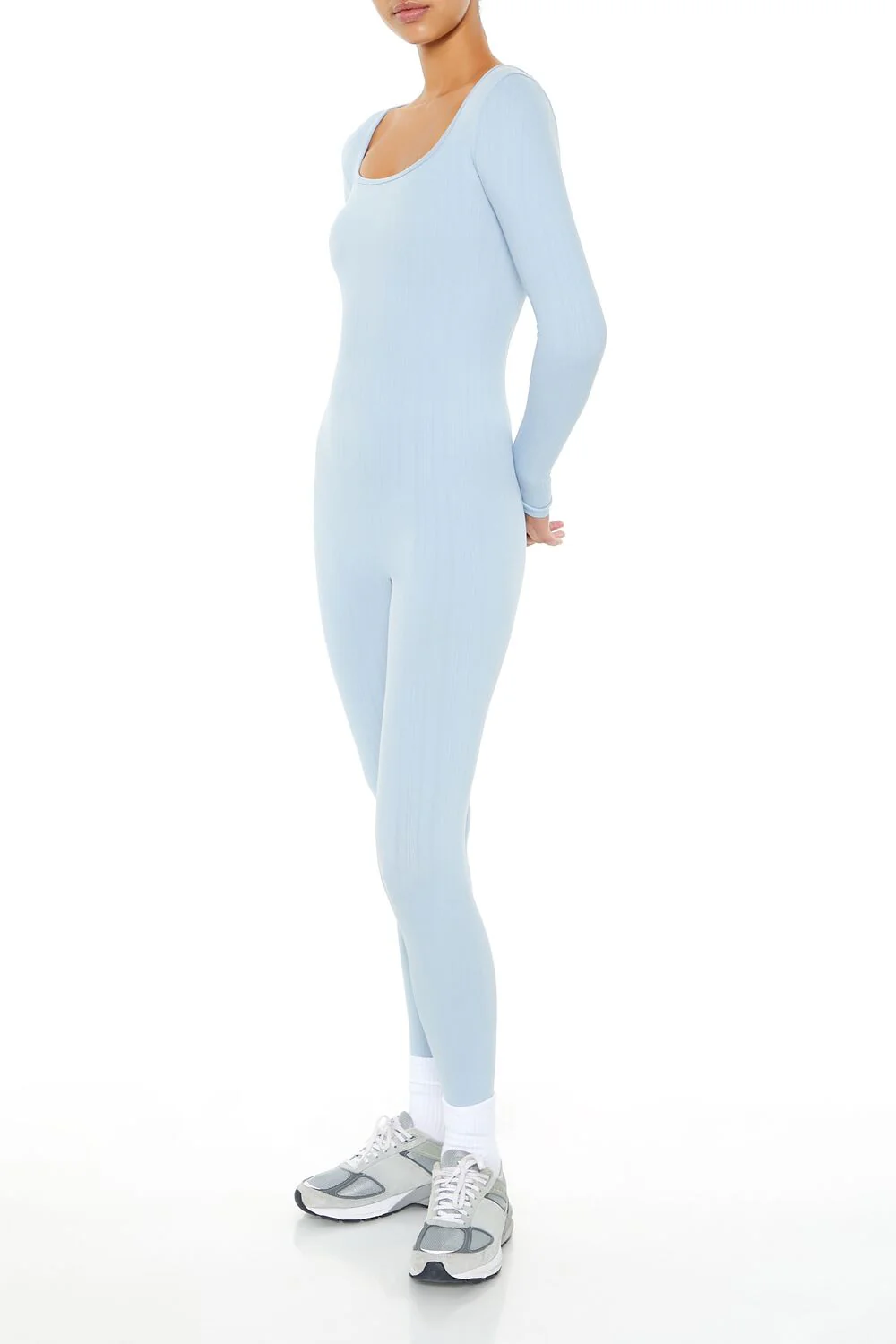 Scoop Ribbed Knit Jumpsuit - Image 8