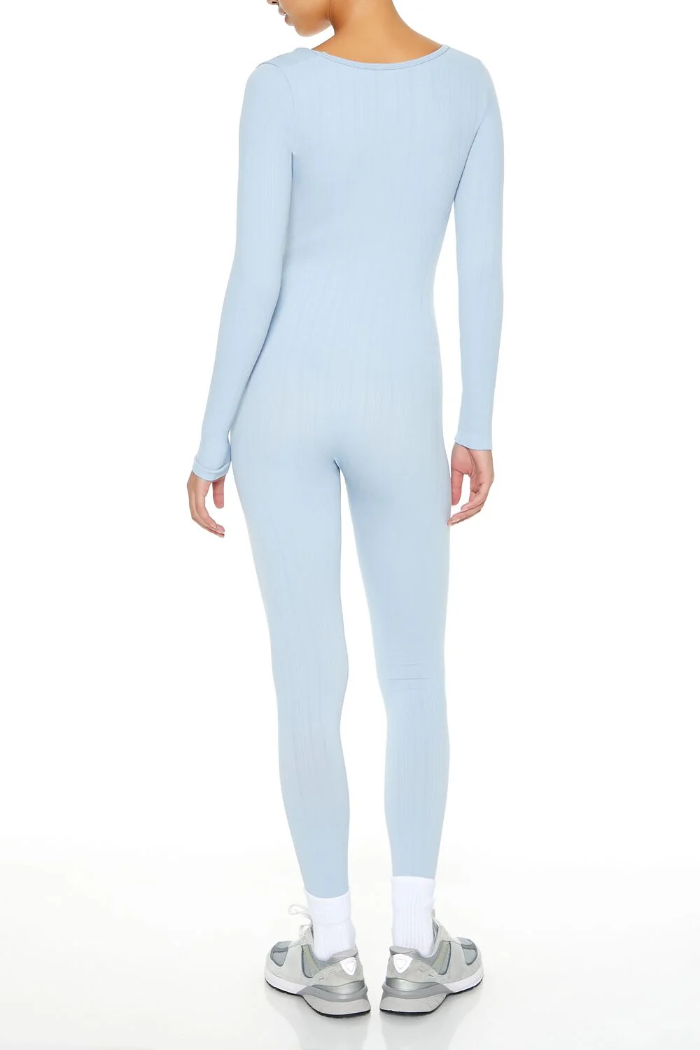 Scoop Ribbed Knit Jumpsuit - Image 9