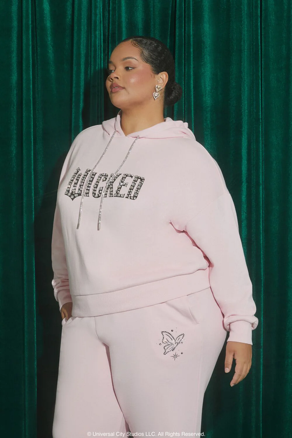 Plus Size Wicked Rhinestone Hoodie - Image 4
