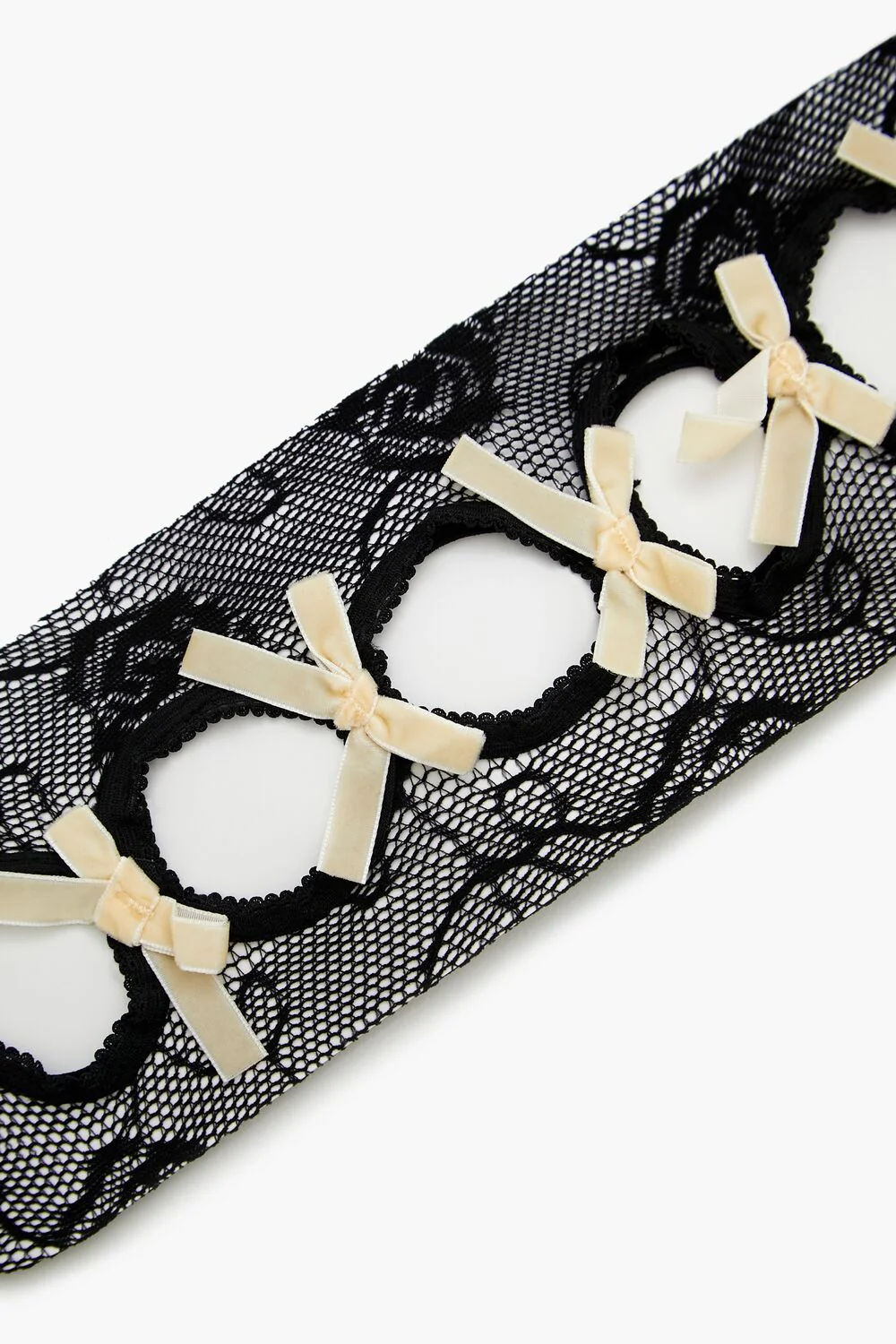Bow Cutout Fishnet Tights - Image 2