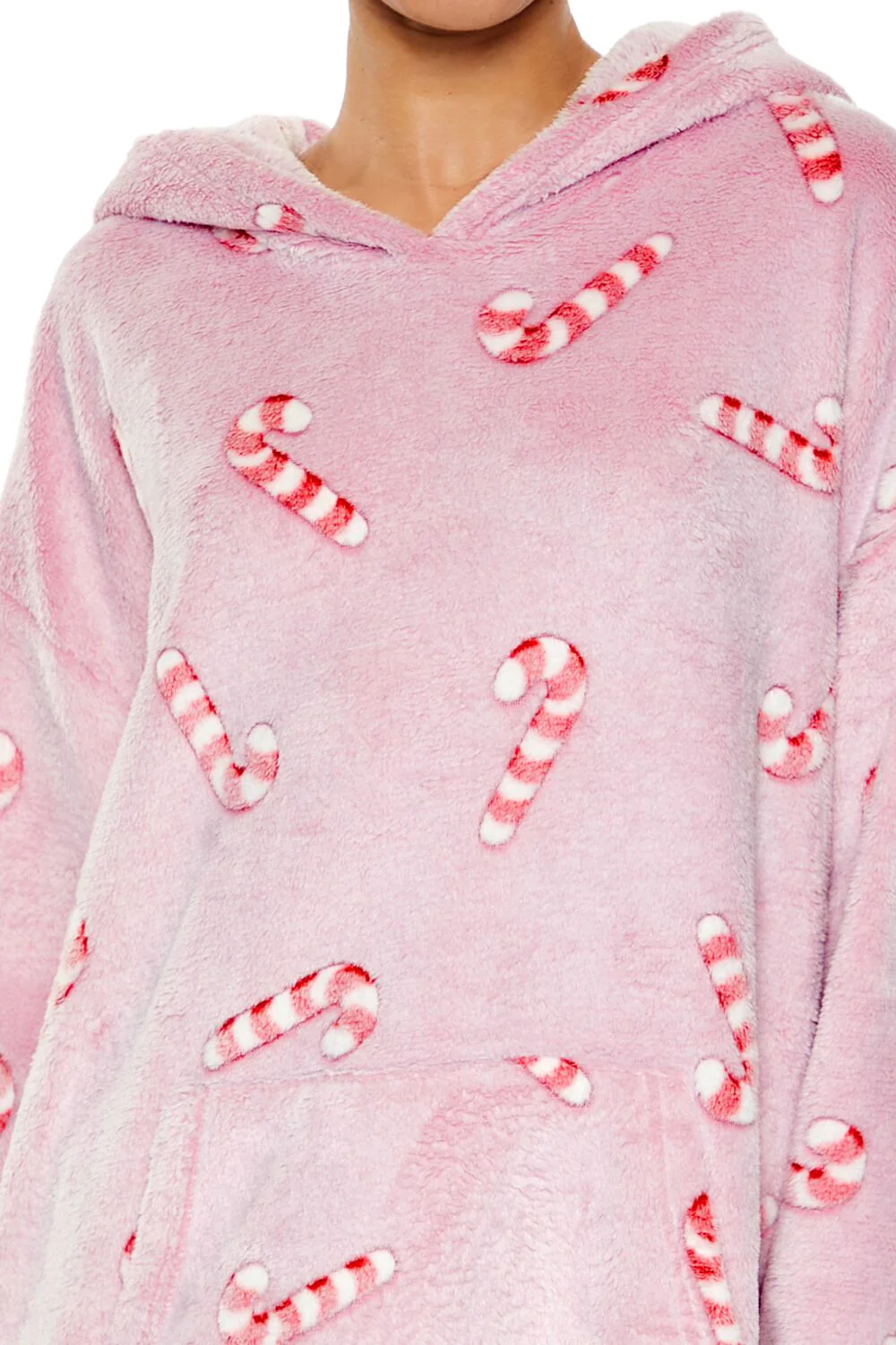 Candy Cane Pajama Hoodie Dress - Image 5