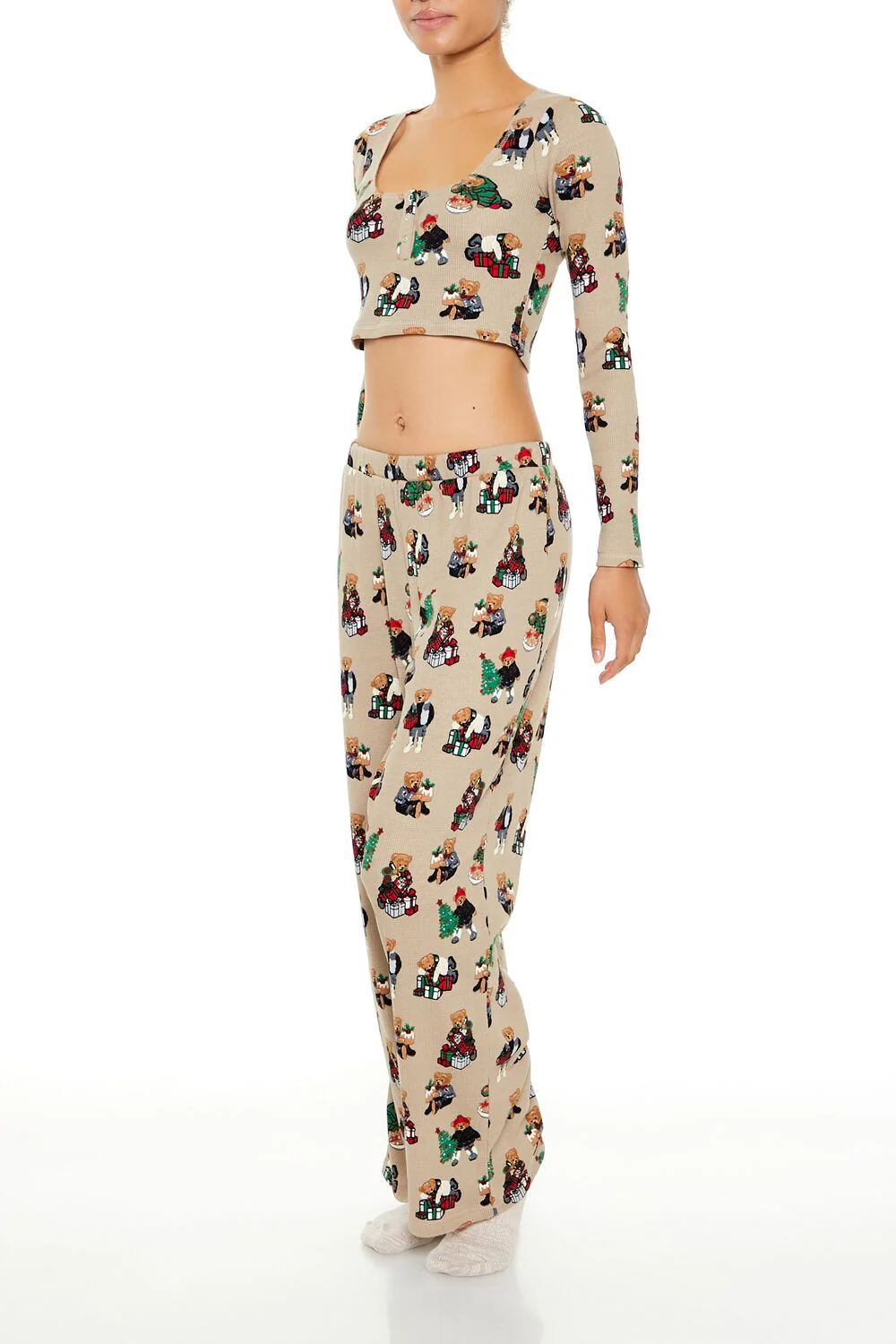 Christmas Teddy Bear Pajama Pants - Image 3