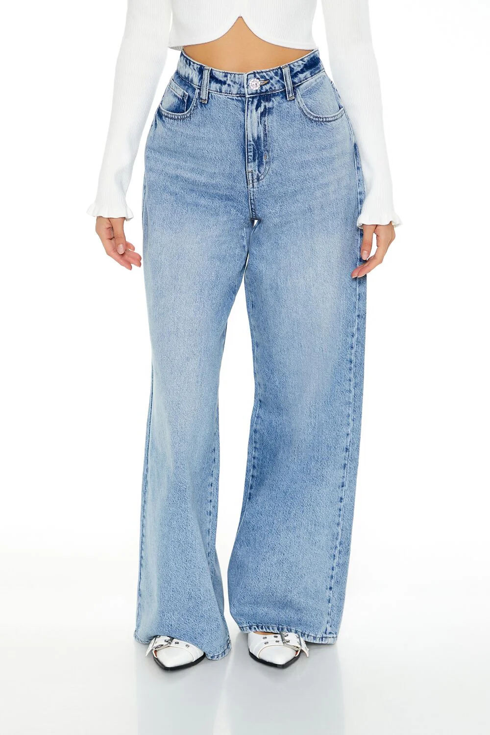 High-Rise Wide-Leg Jeans - Image 2