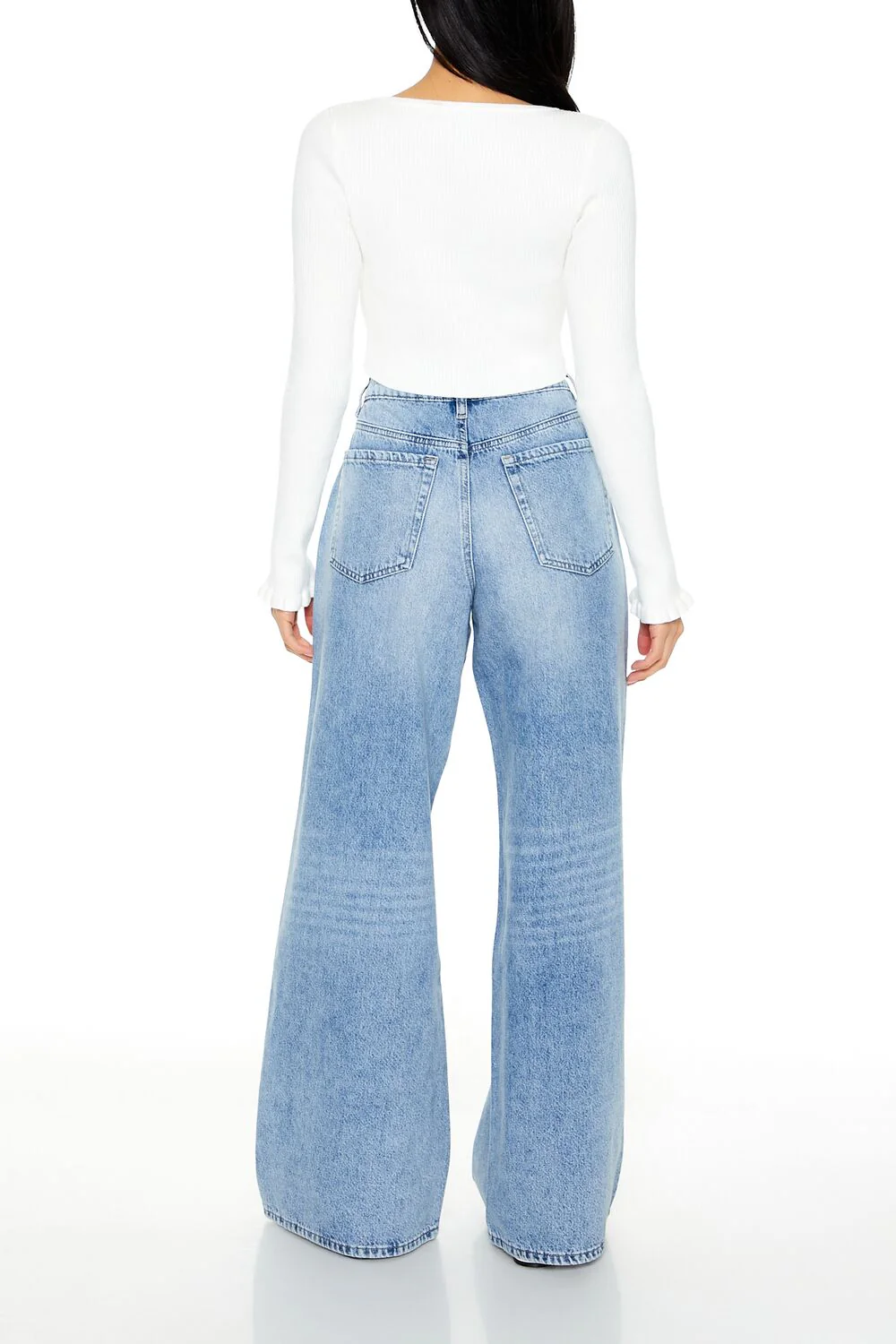 High-Rise Wide-Leg Jeans - Image 4