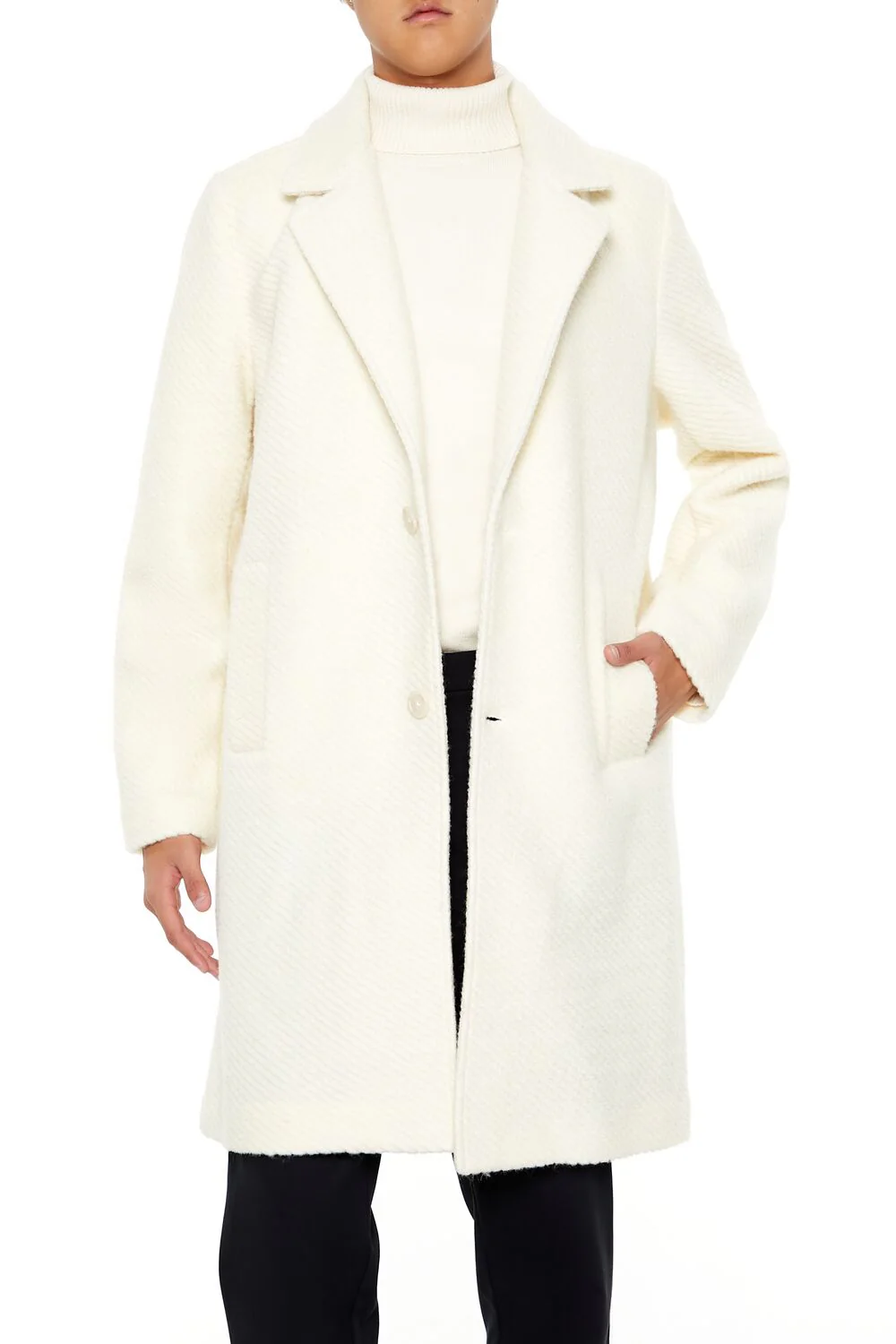 Textured Notched Coat - Image 2