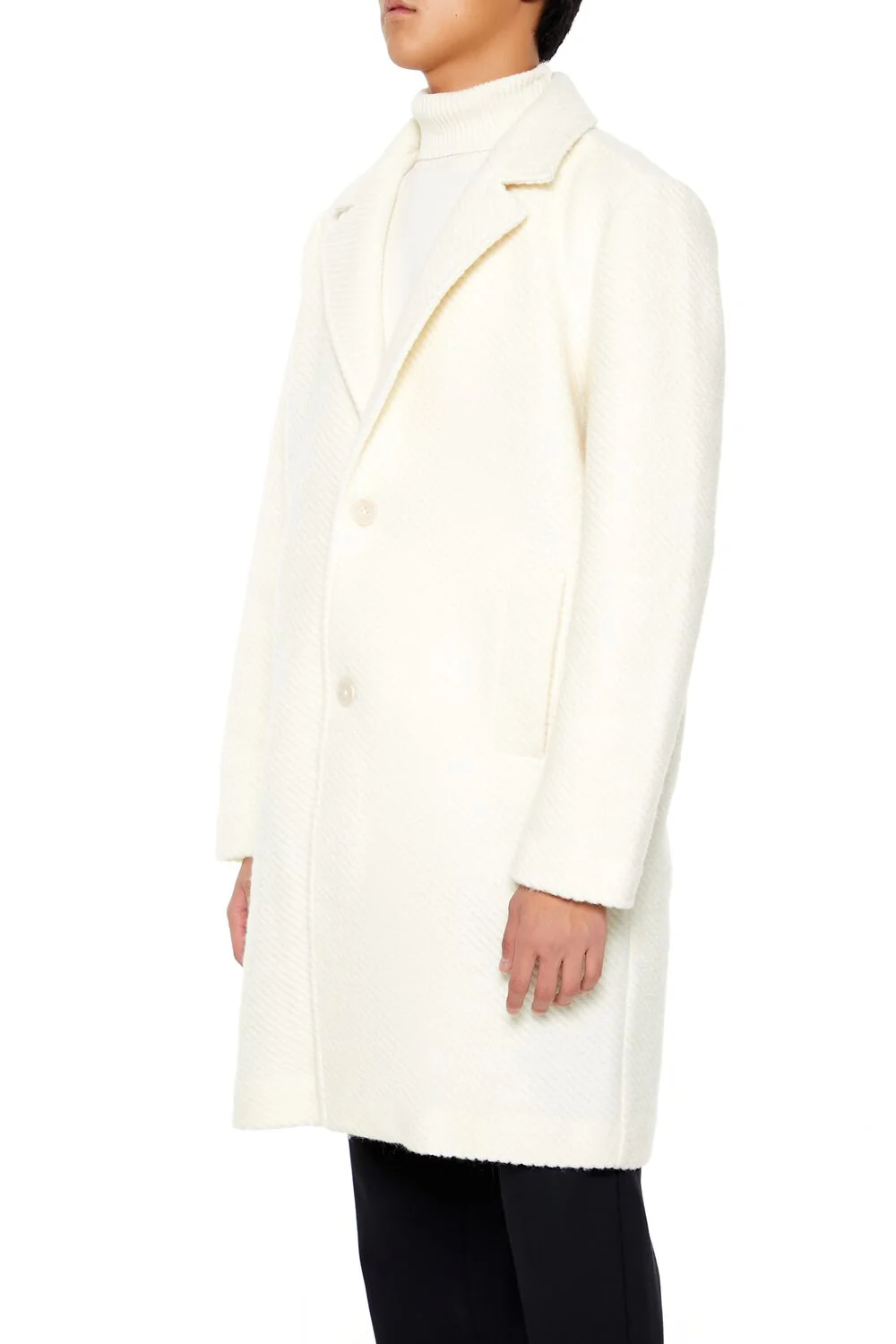 Textured Notched Coat - Image 3