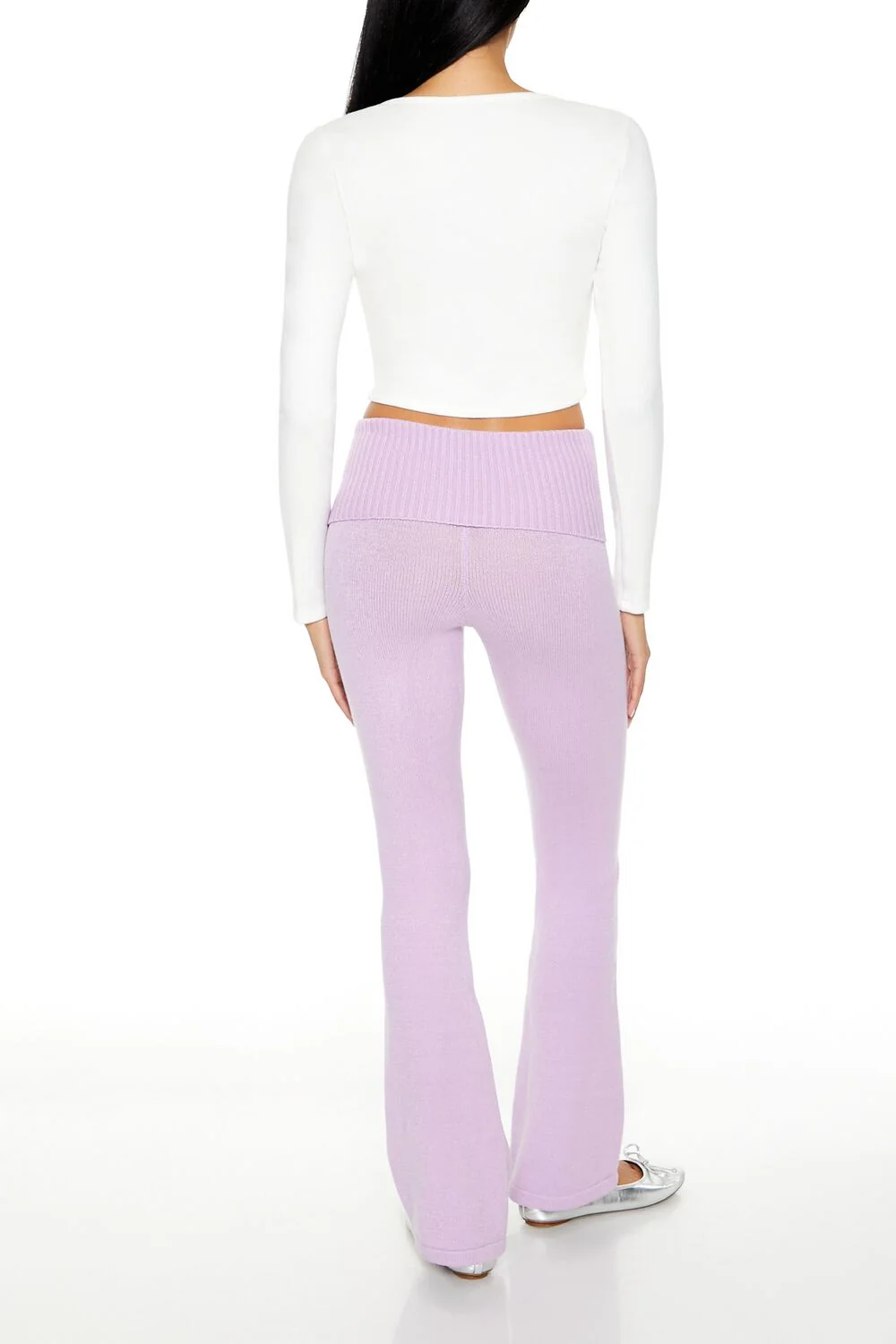 Sweater-Knit High-Rise Flare Pants - Image 14