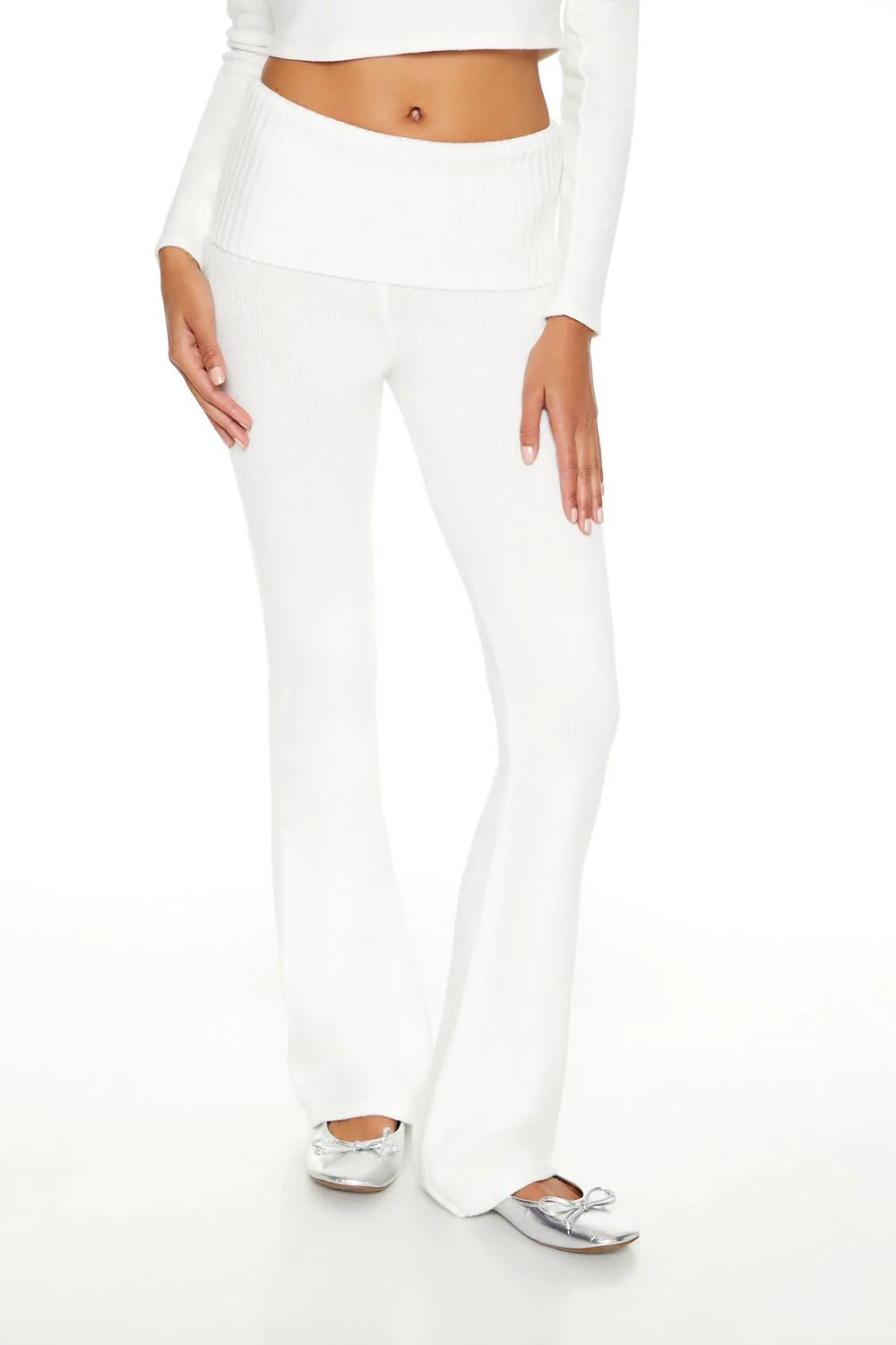 Sweater-Knit High-Rise Flare Pants - Image 17