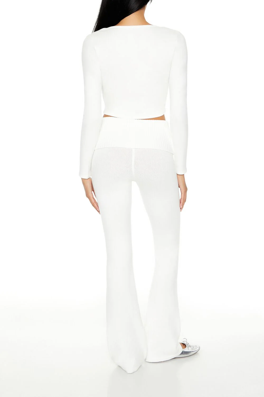 Sweater-Knit High-Rise Flare Pants - Image 19