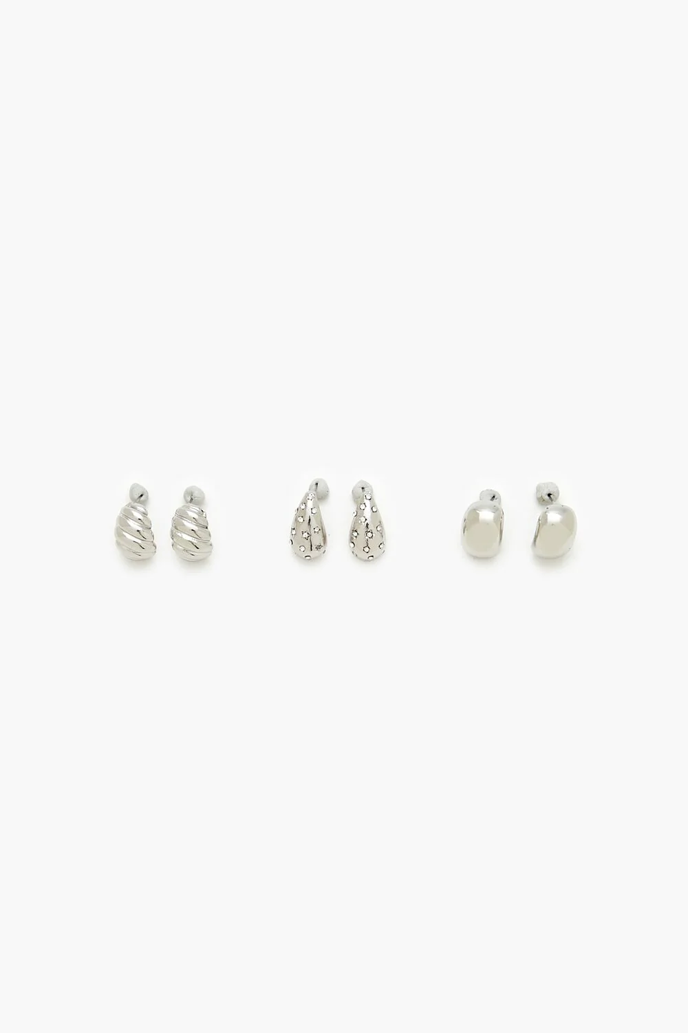 Rhinestone Hoop Earring Set - Image 2