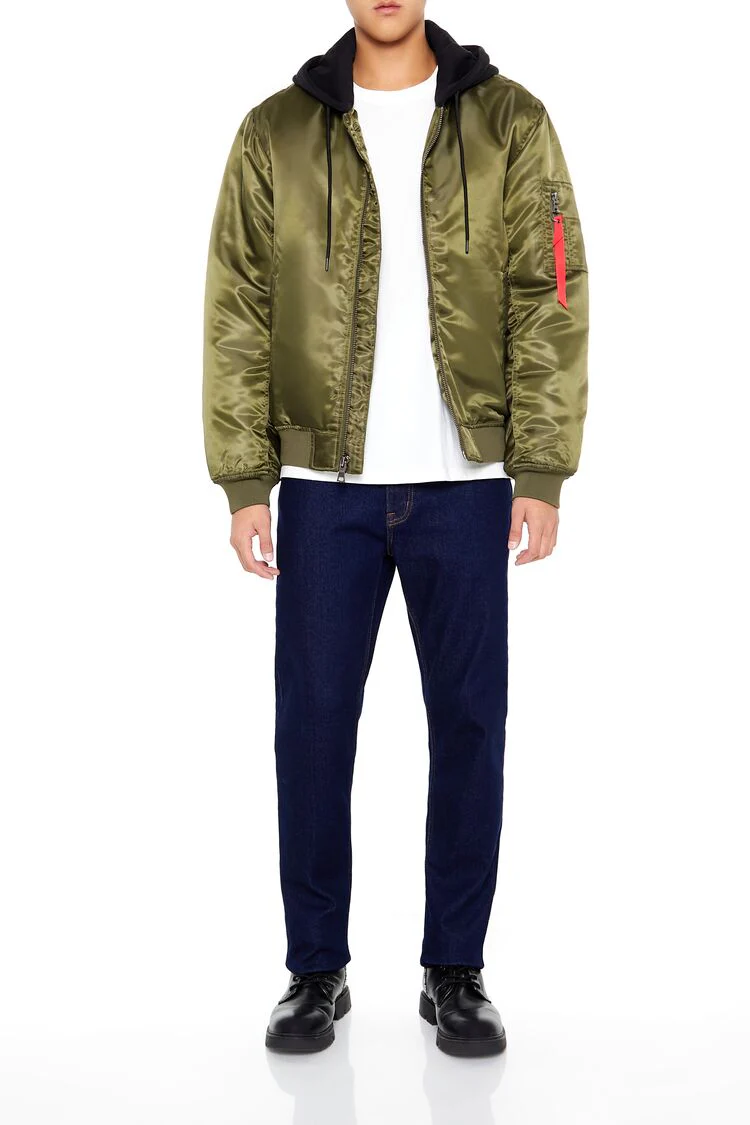 Hooded Cargo Bomber Jacket - Image 2