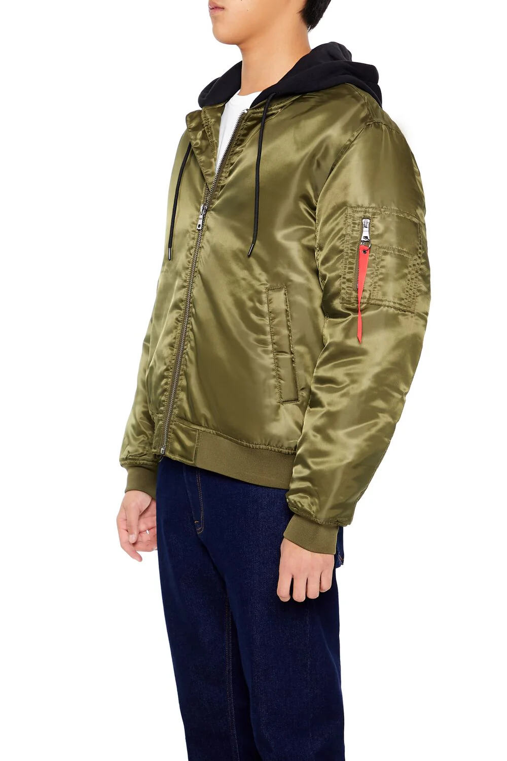 Hooded Cargo Bomber Jacket - Image 3