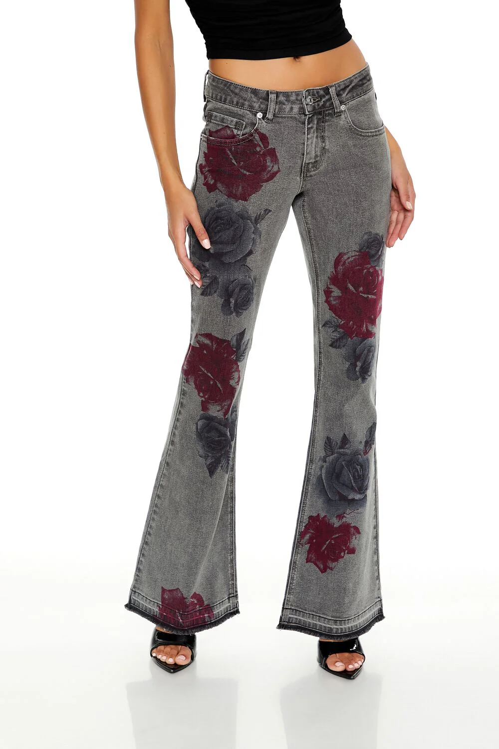 Rose Low-Rise Flare Jeans - Image 2
