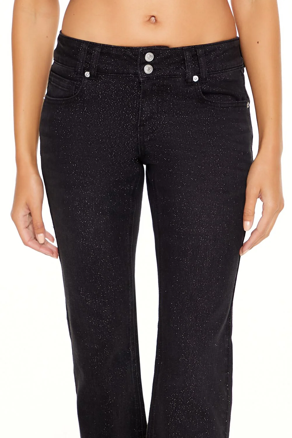 Sequin Low-Rise Bootcut Jeans - Image 5