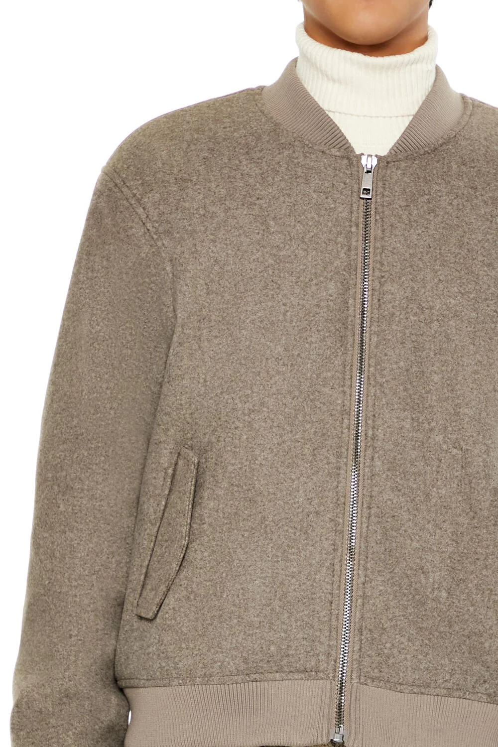Faux Shearling-Lined Bomber Jacket - Image 8