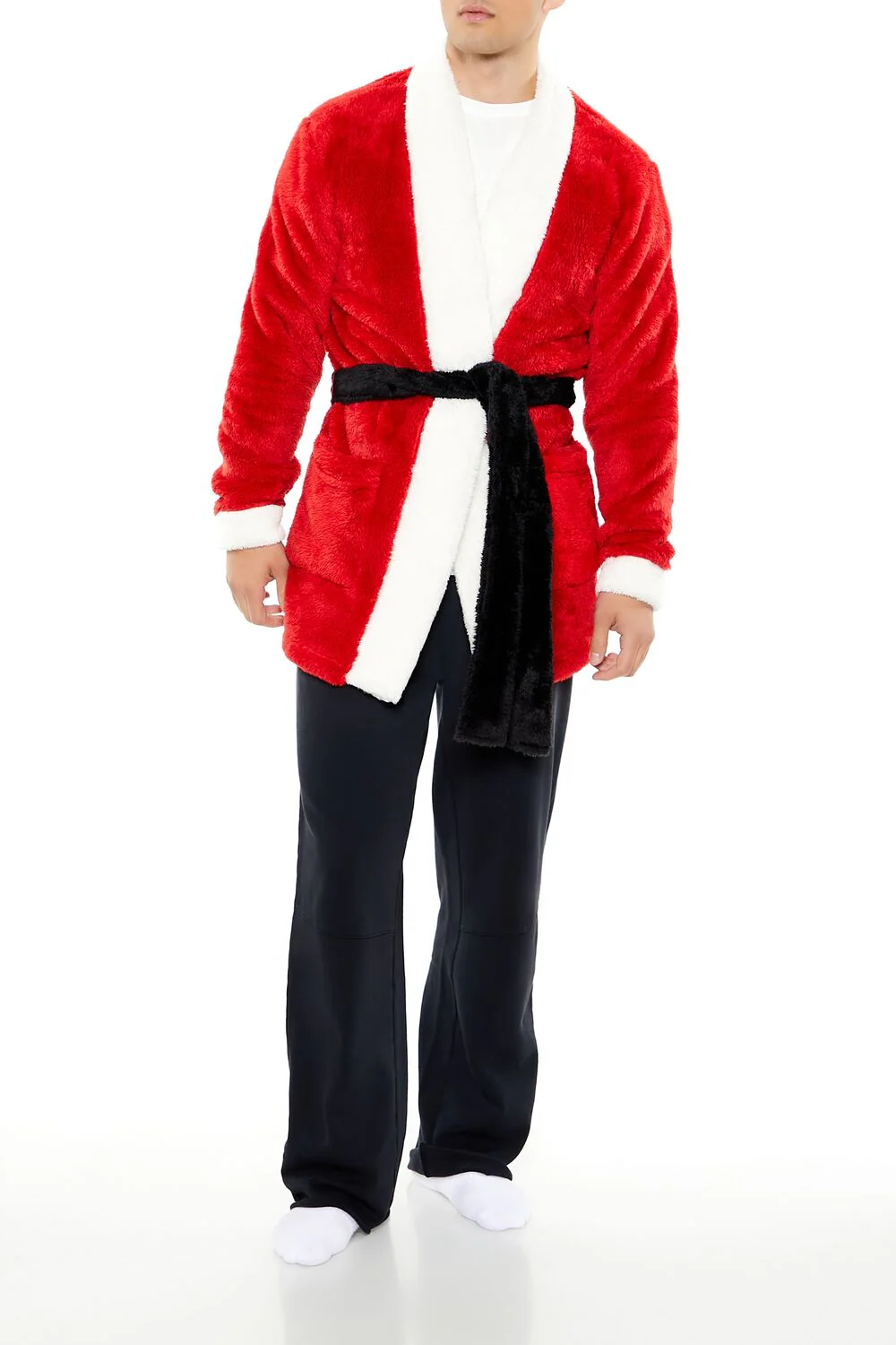 Plush Santa Tie-Waist Robe - Image 2