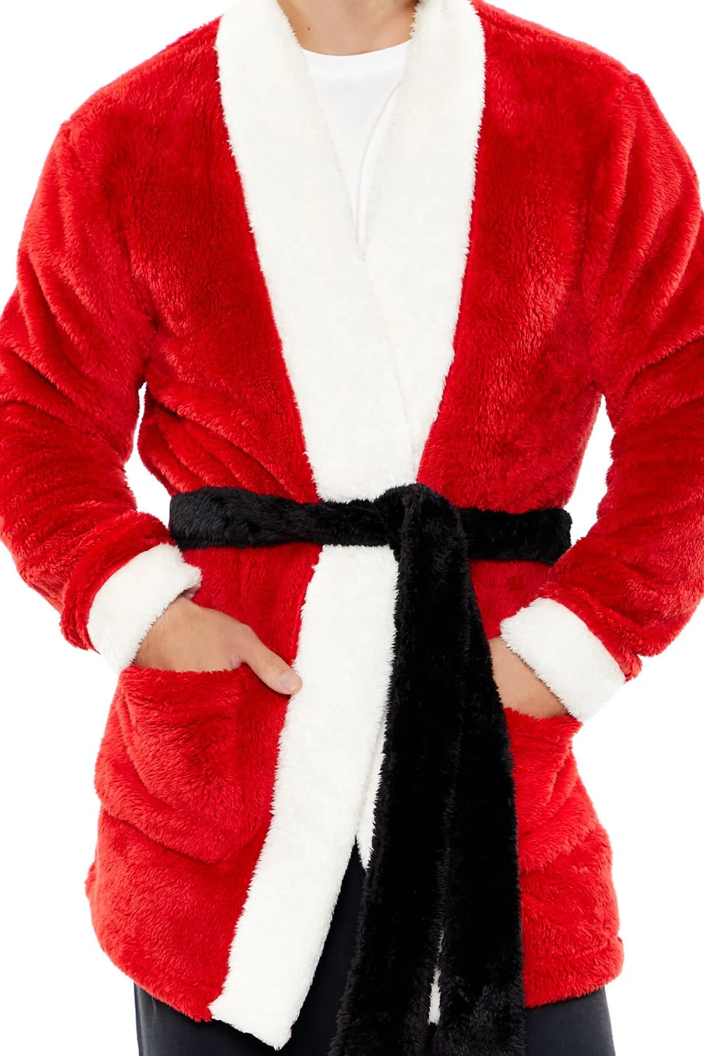 Plush Santa Tie-Waist Robe - Image 3