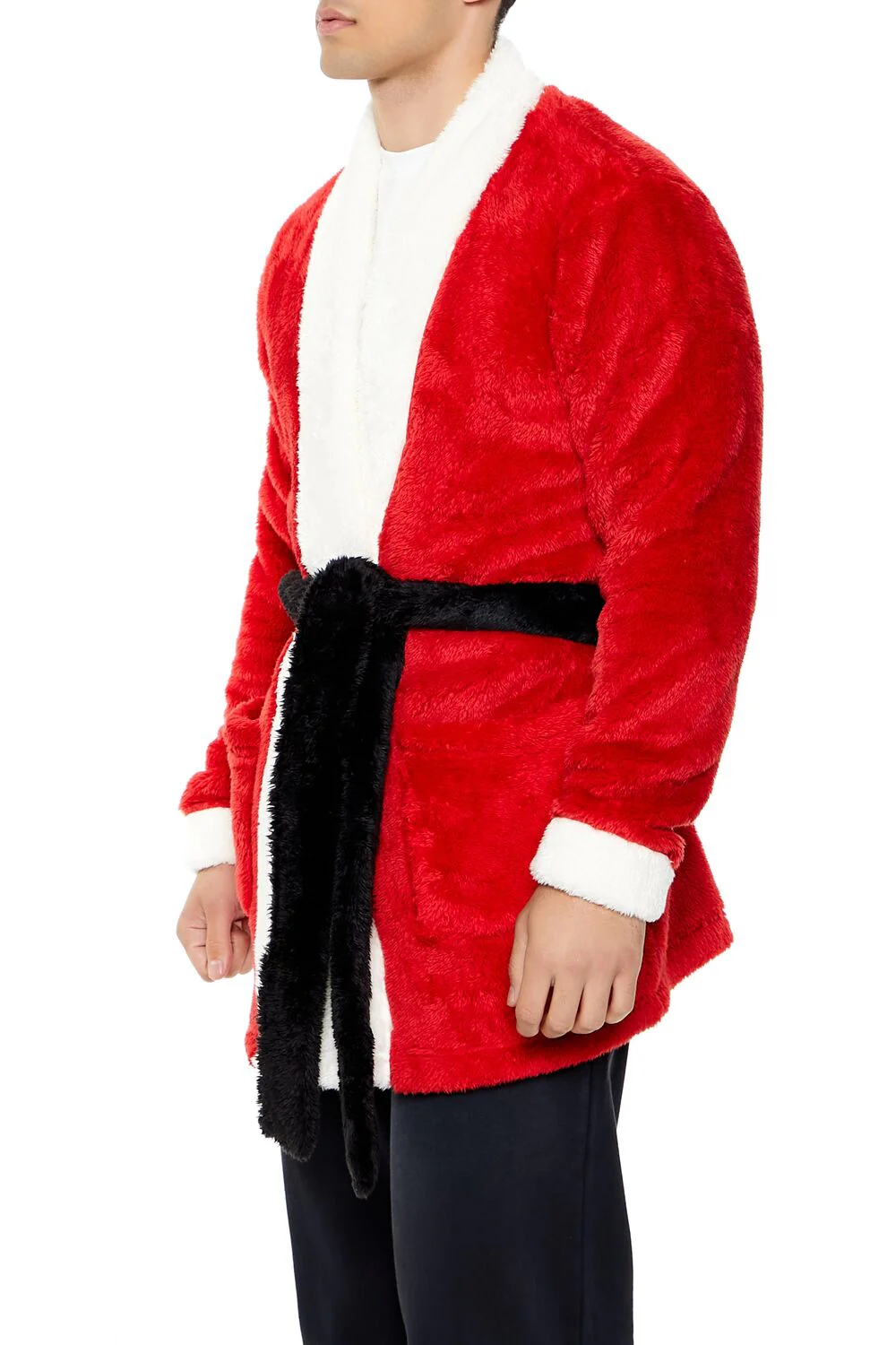 Plush Santa Tie-Waist Robe - Image 4
