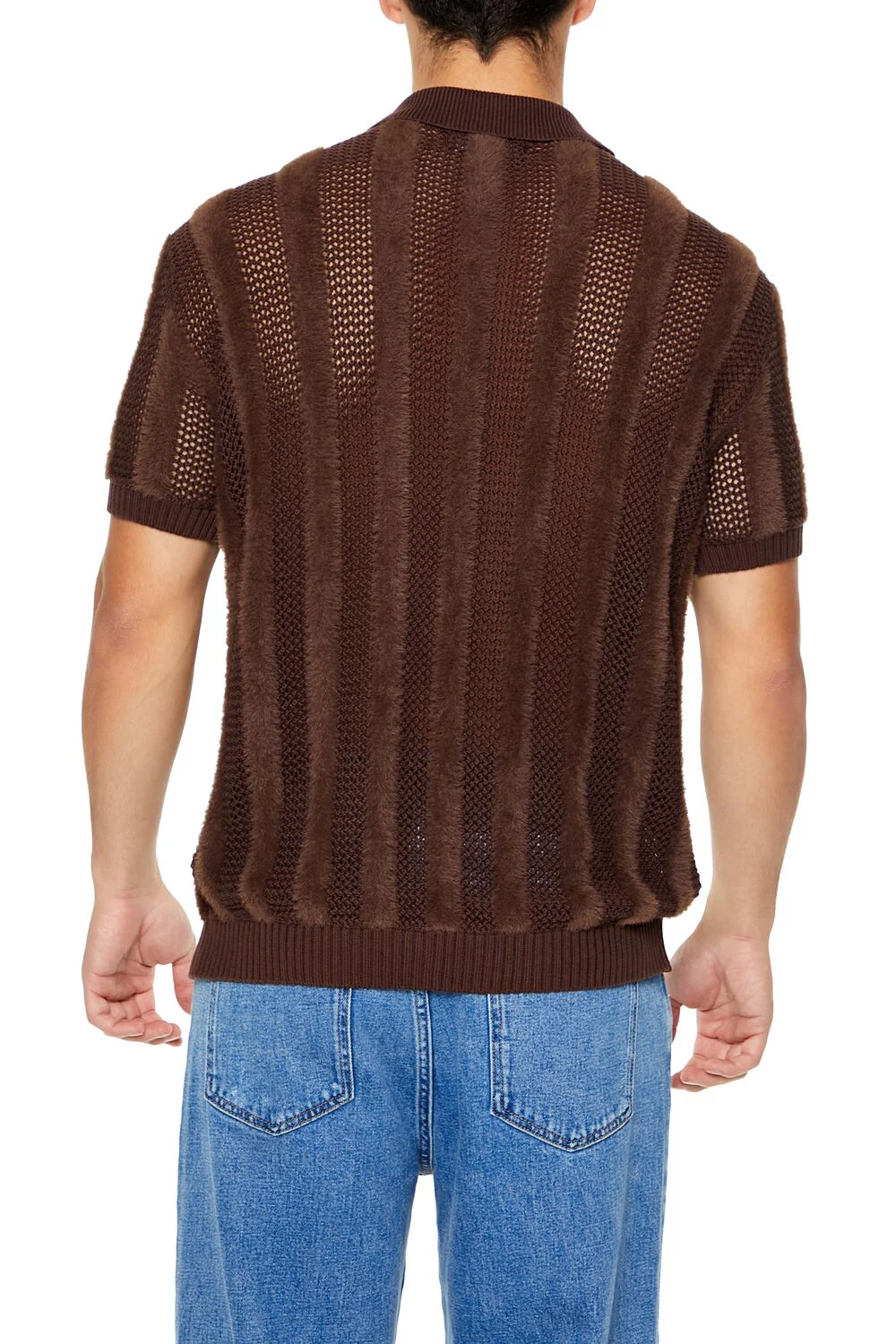 Striped Sweater-Knit Polo Shirt - Image 5