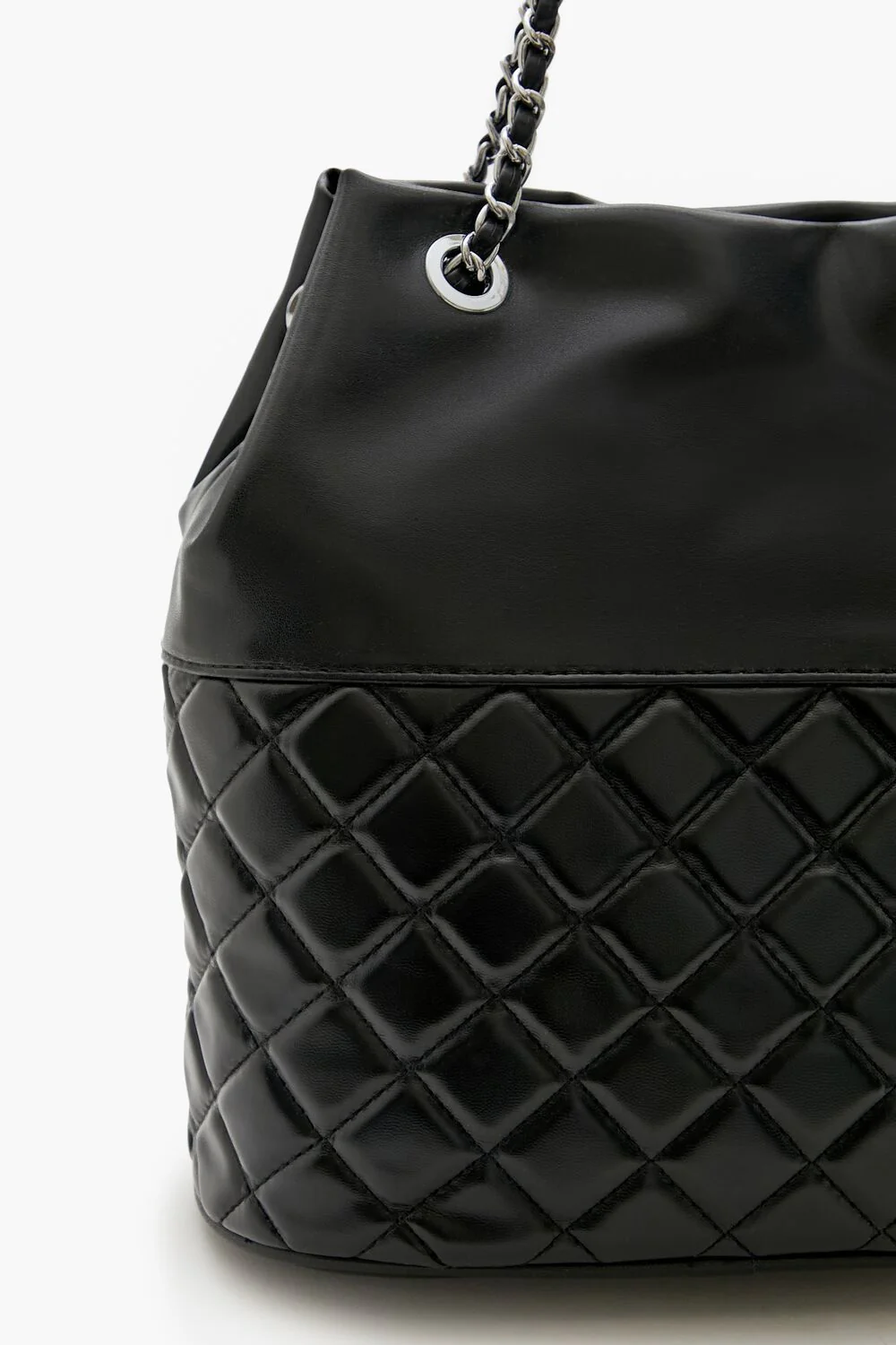 Quilted Faux Leather Tote Bag - Image 2