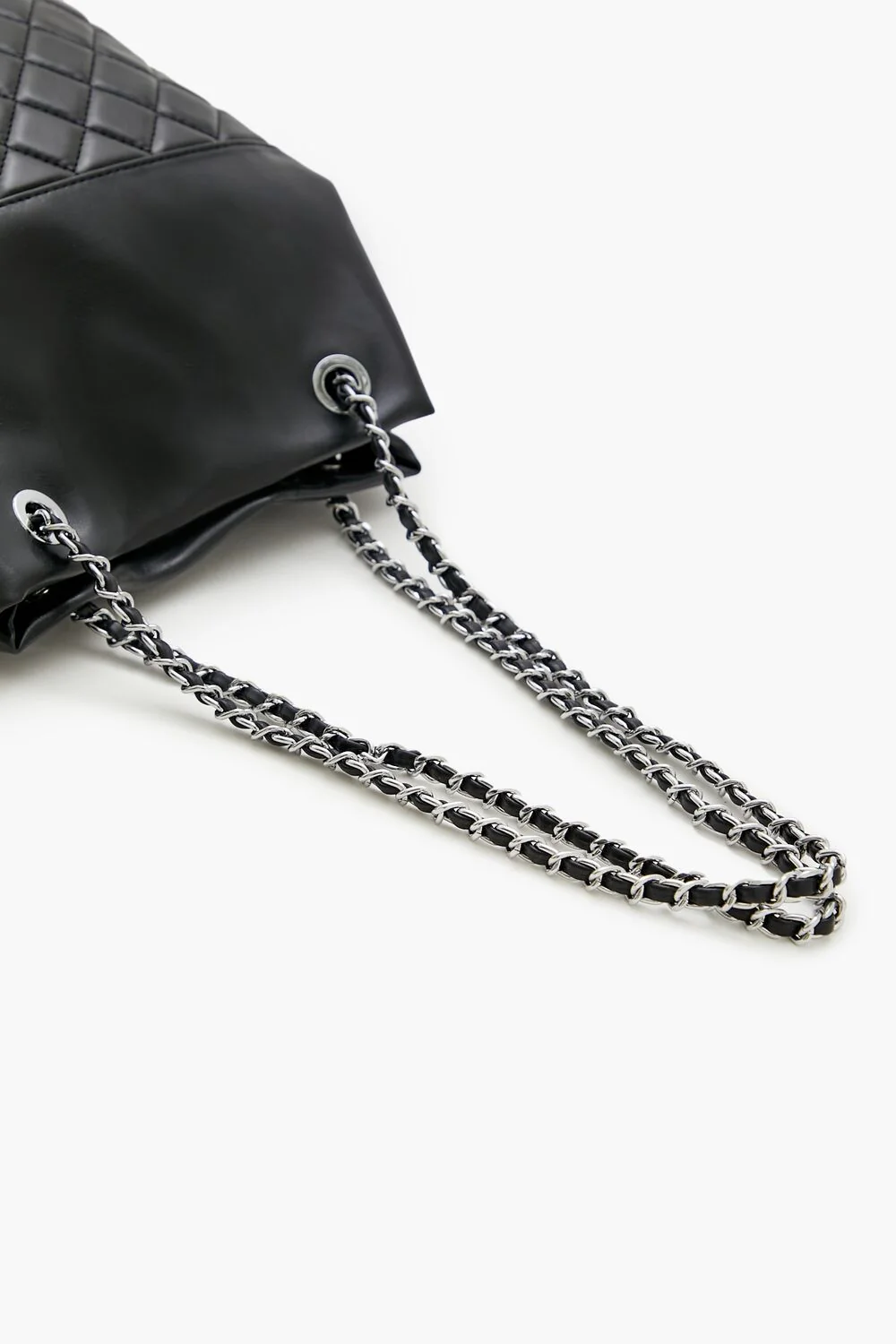Quilted Faux Leather Tote Bag - Image 3