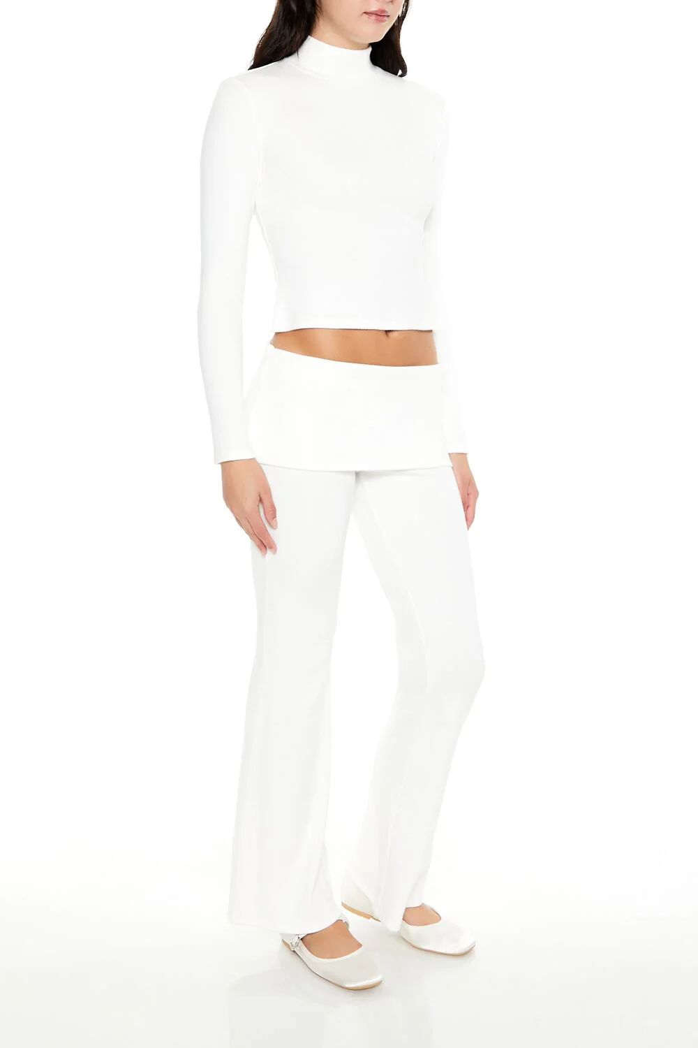 Mid-Rise Foldover Flare Pants - Image 13