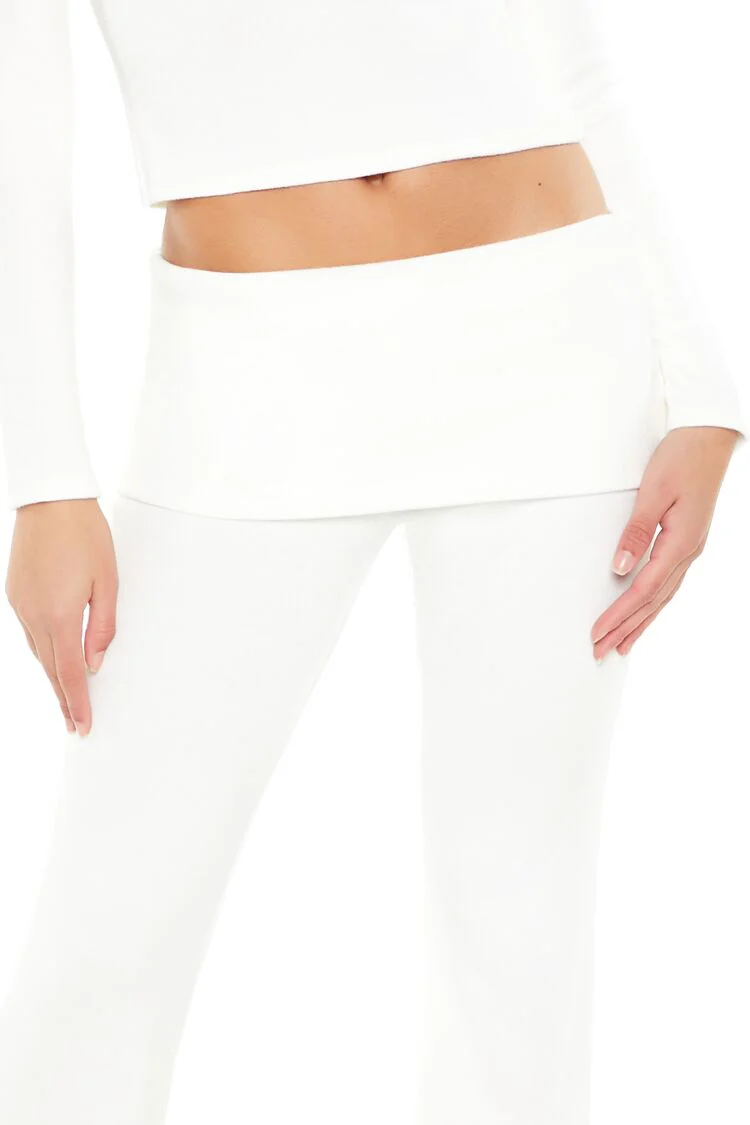 Mid-Rise Foldover Flare Pants - Image 15