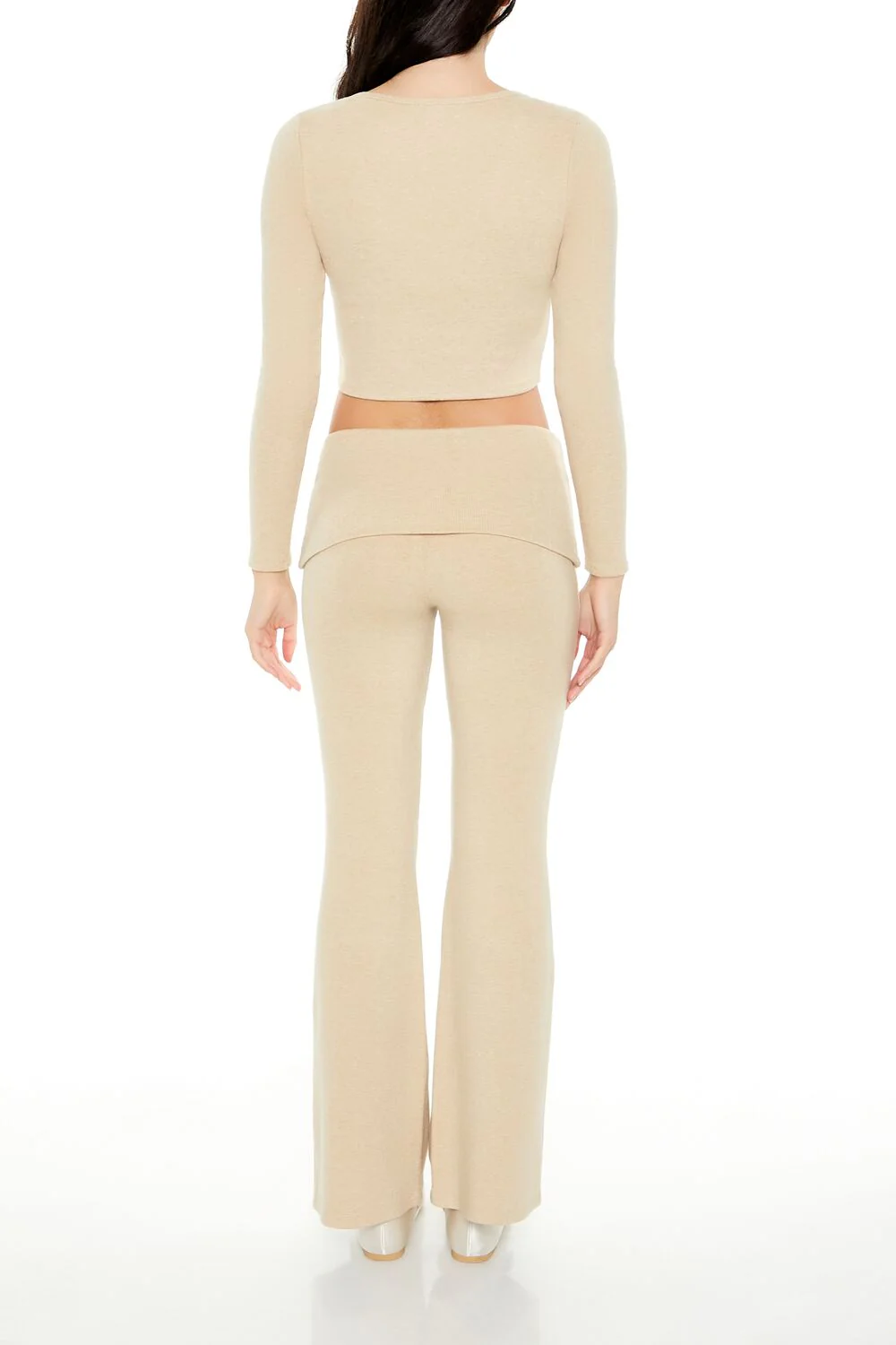 Mid-Rise Foldover Flare Pants - Image 4