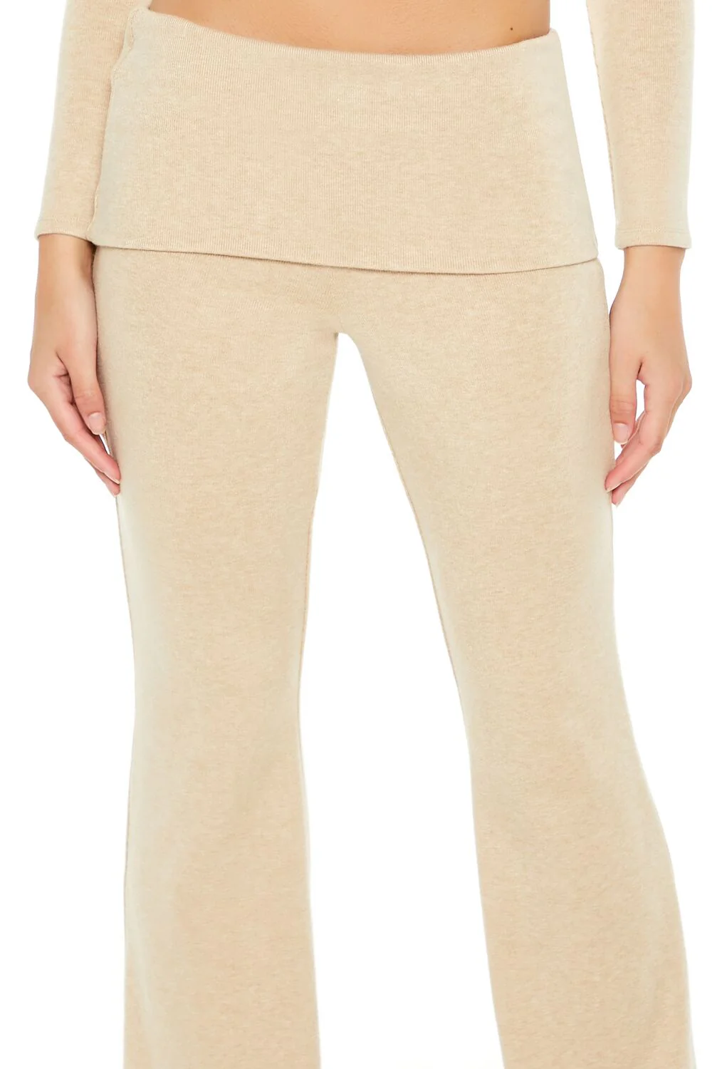 Mid-Rise Foldover Flare Pants - Image 5