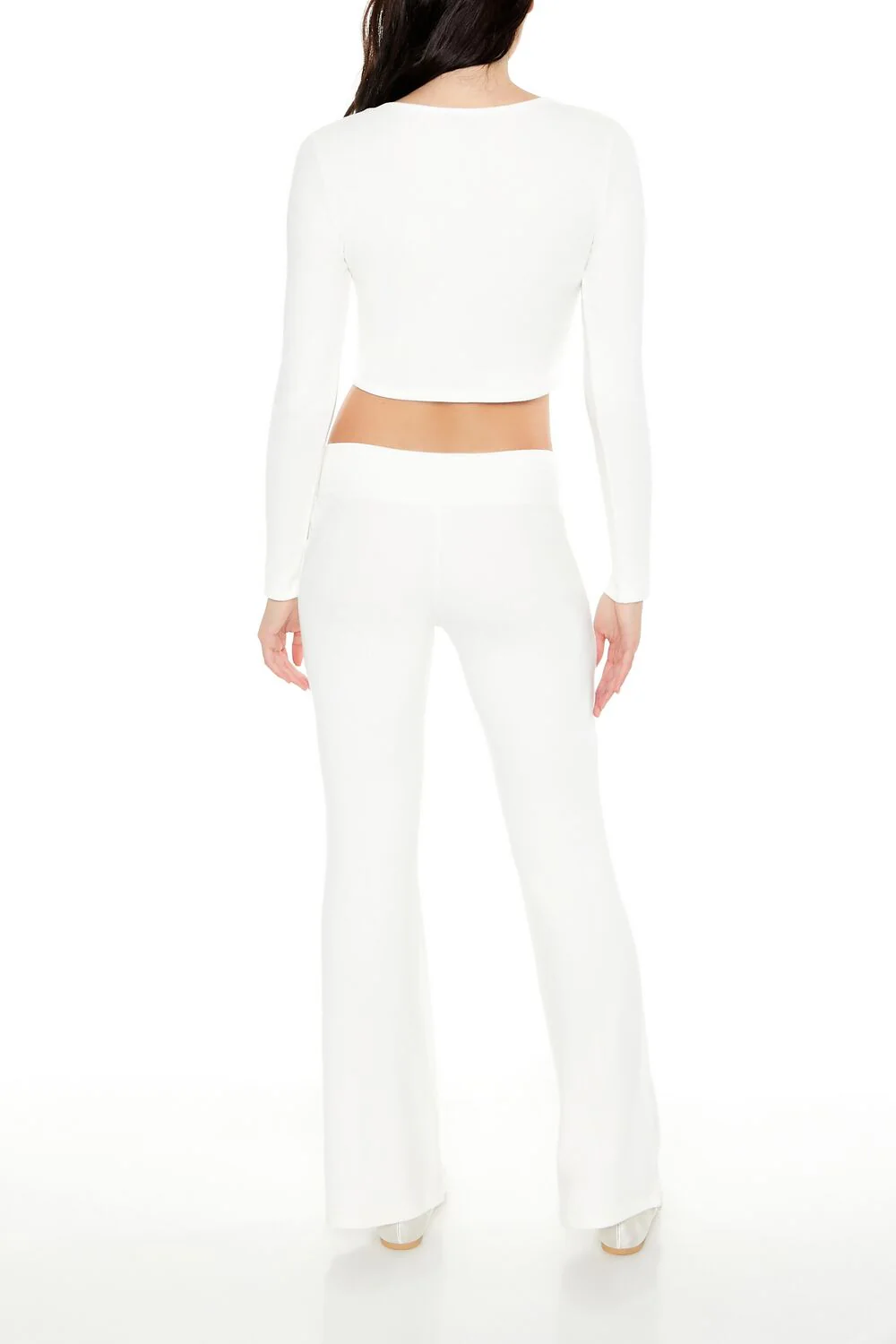 Mid-Rise V-Cut Flare Pants - Image 8