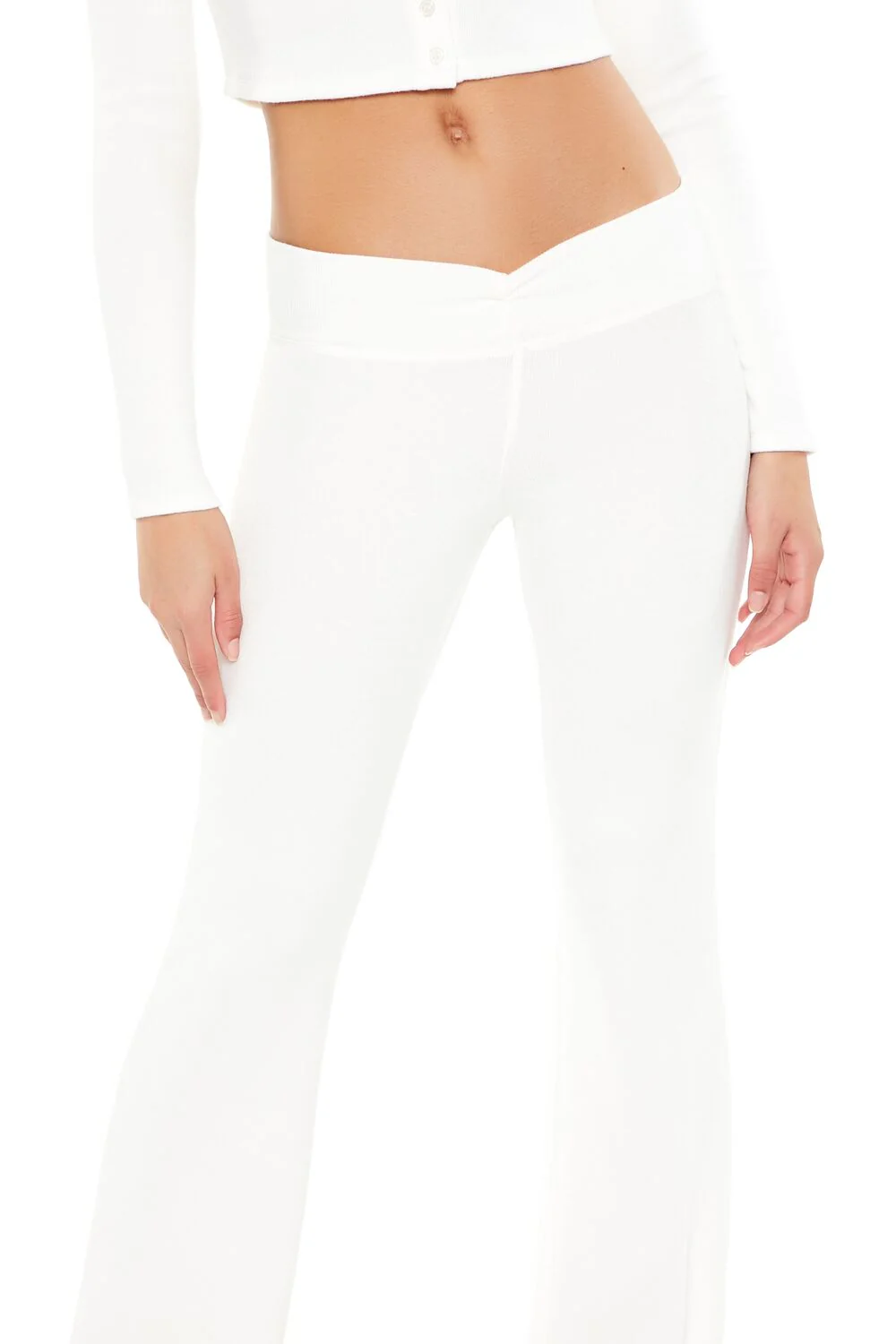 Mid-Rise V-Cut Flare Pants - Image 9