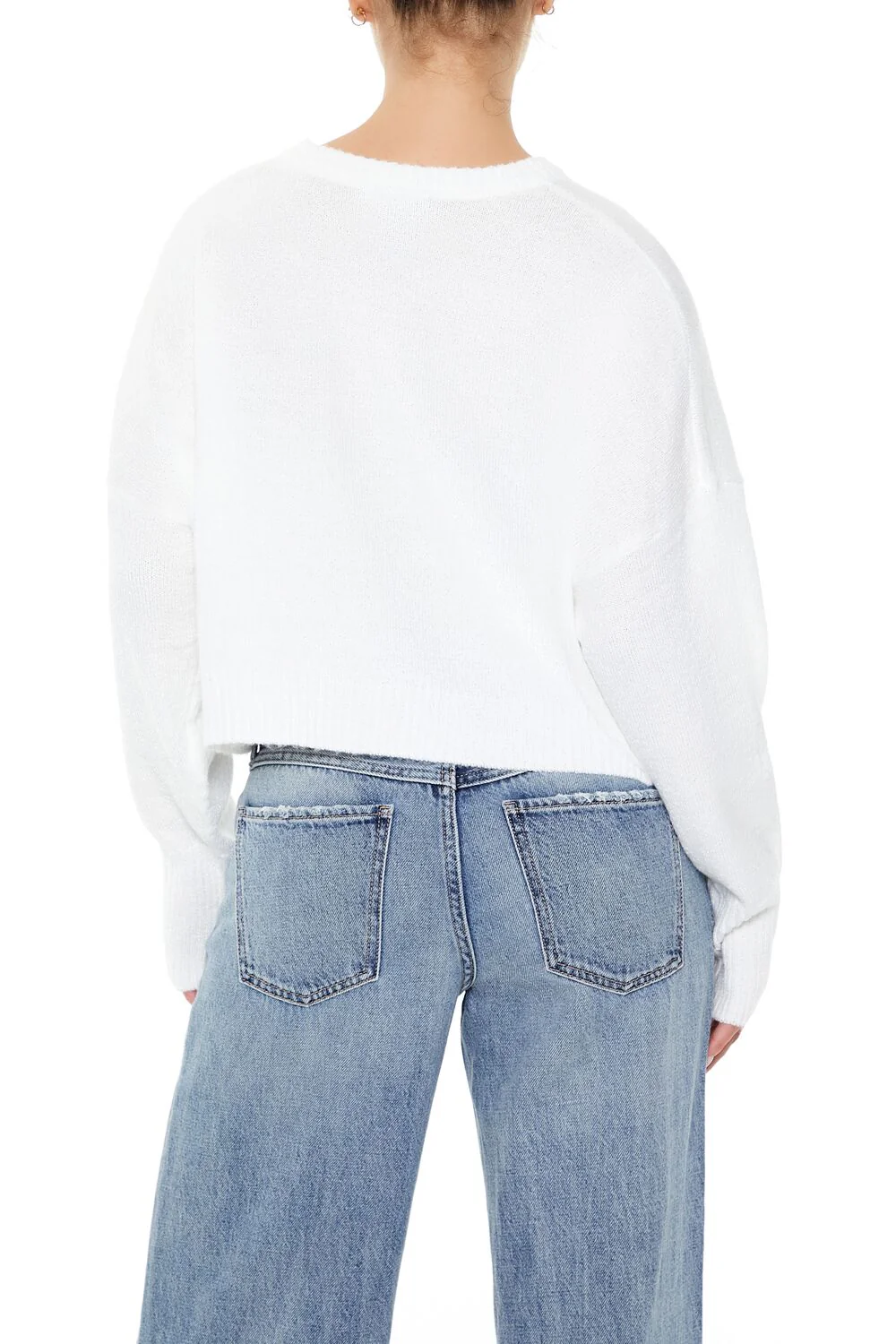 Cropped Drop-Sleeve Sweater - Image 5