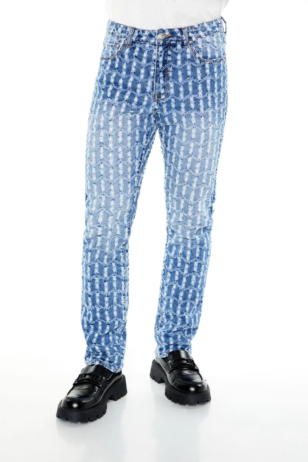 Frayed Slim-Fit Mid-Rise Jeans - Image 2