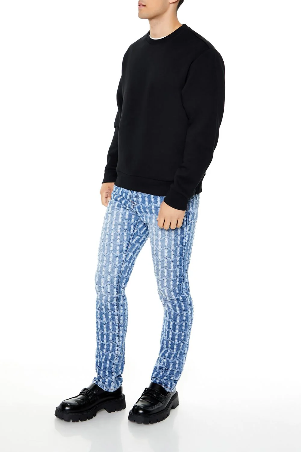 Frayed Slim-Fit Mid-Rise Jeans - Image 3
