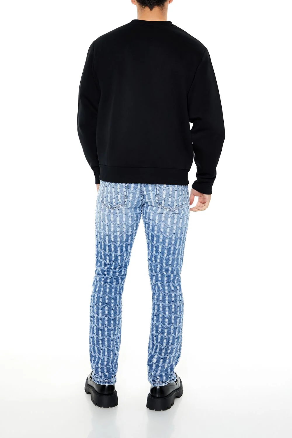 Frayed Slim-Fit Mid-Rise Jeans - Image 4