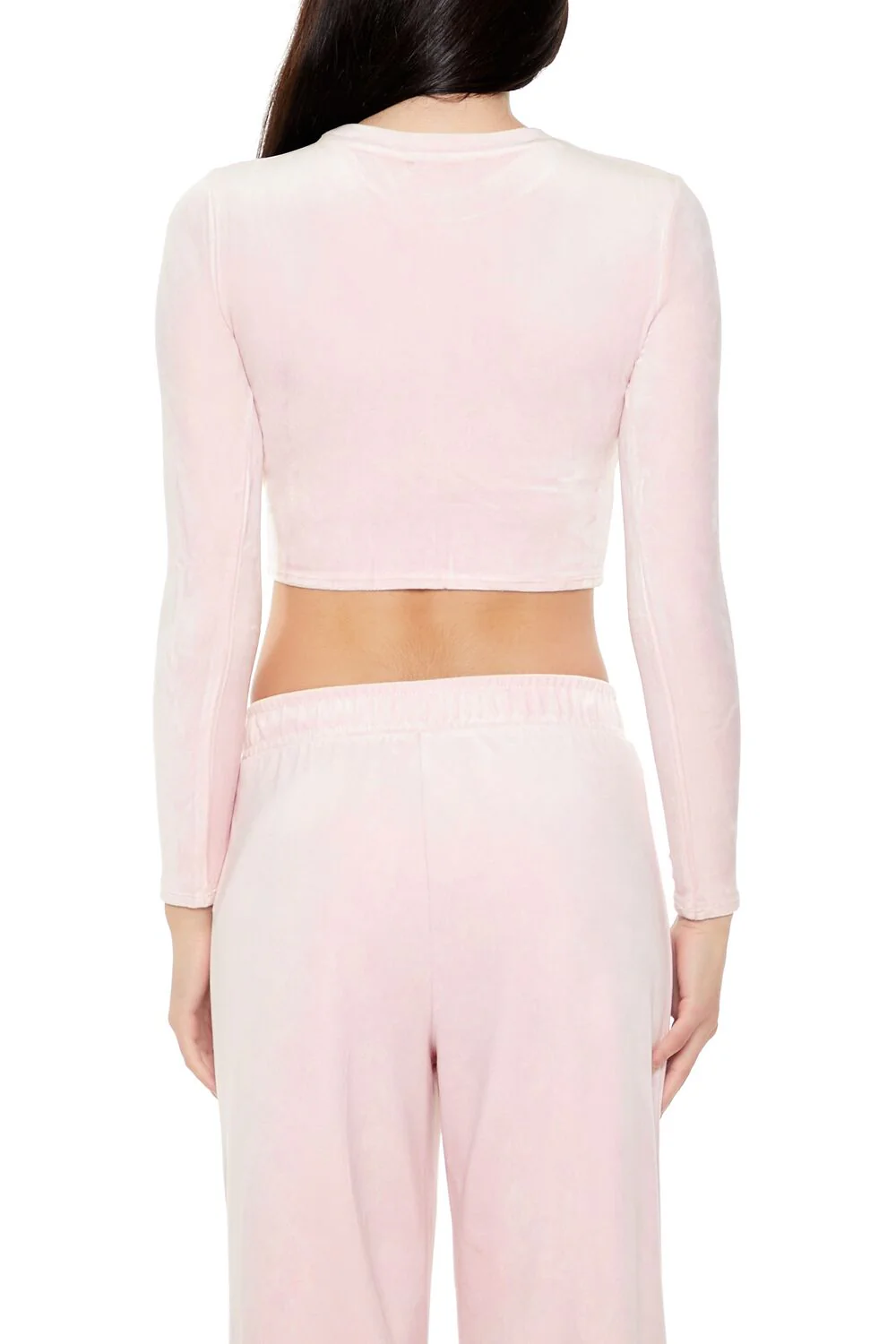 Velour Long-Sleeve Crop Top - Image 10