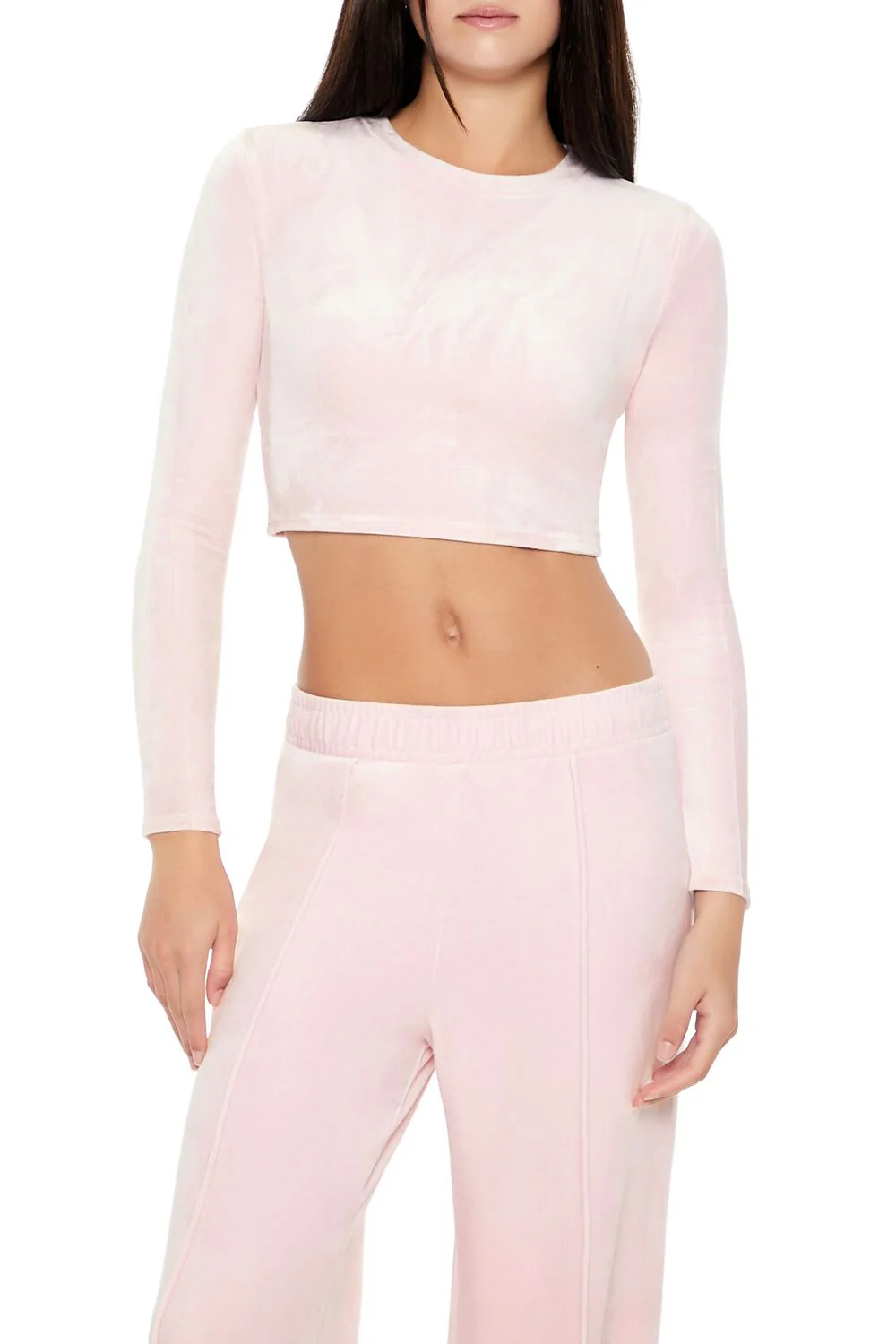 Velour Long-Sleeve Crop Top - Image 6