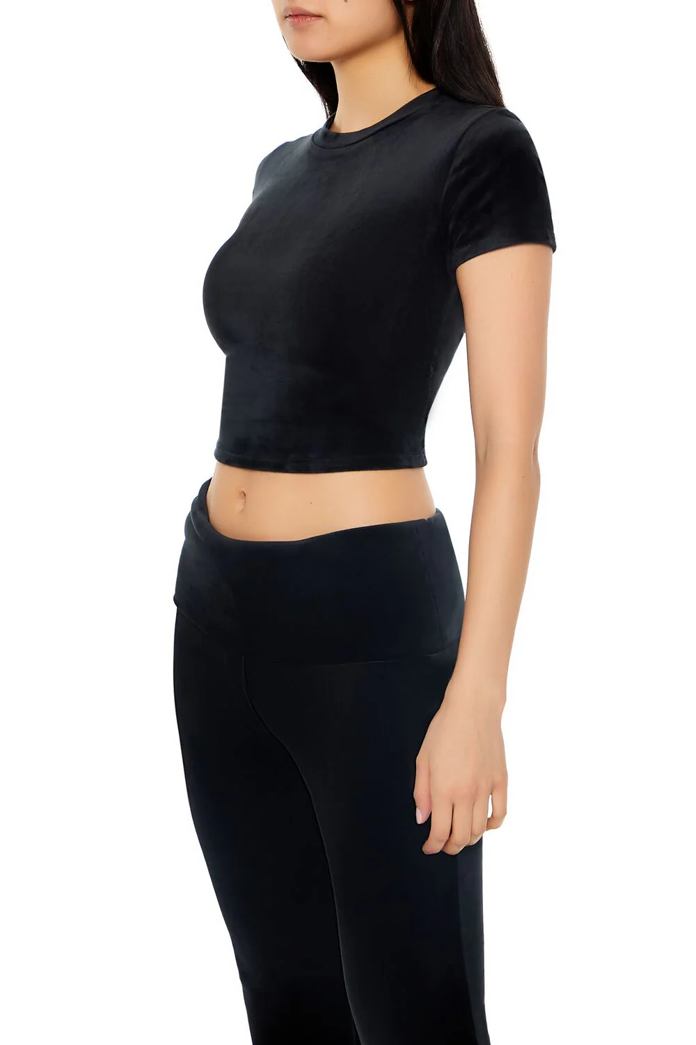 Cropped Velour Tee - Image 4