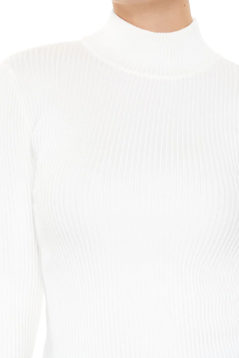 Ribbed Mock Neck Sweater - Image 3
