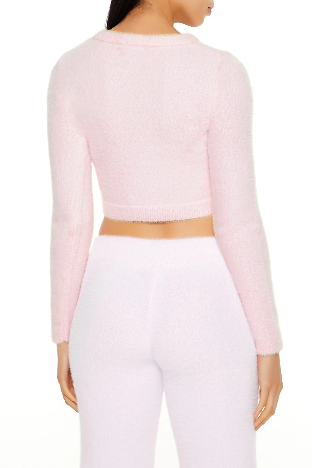 Fuzzy Knit Cropped Sweater - Image 12