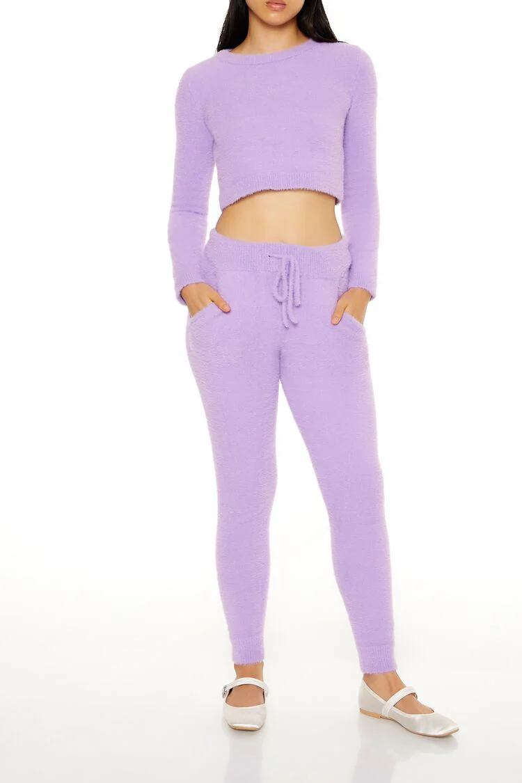Fuzzy Knit Cropped Sweater - Image 22