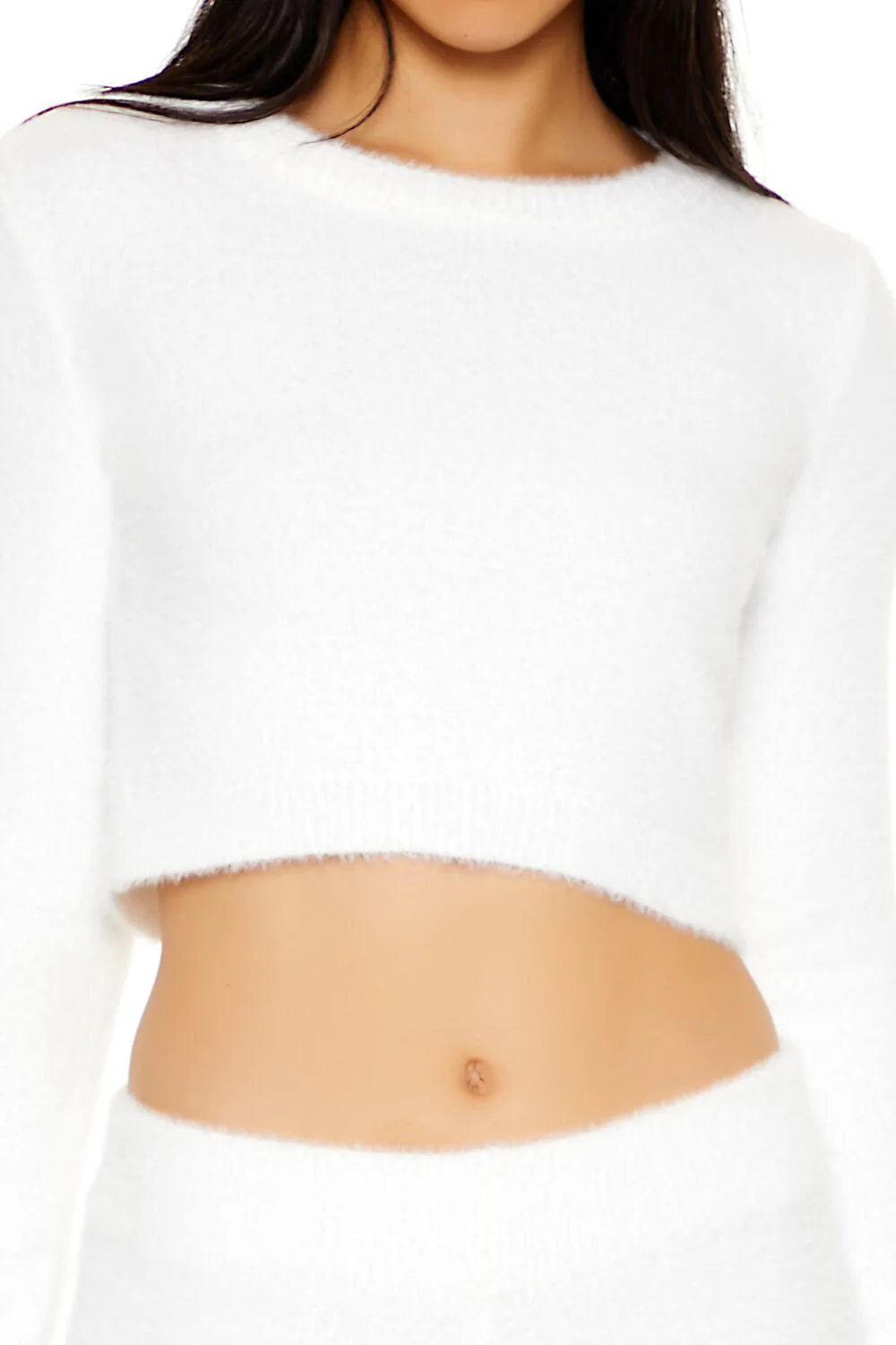 Fuzzy Knit Cropped Sweater - Image 5